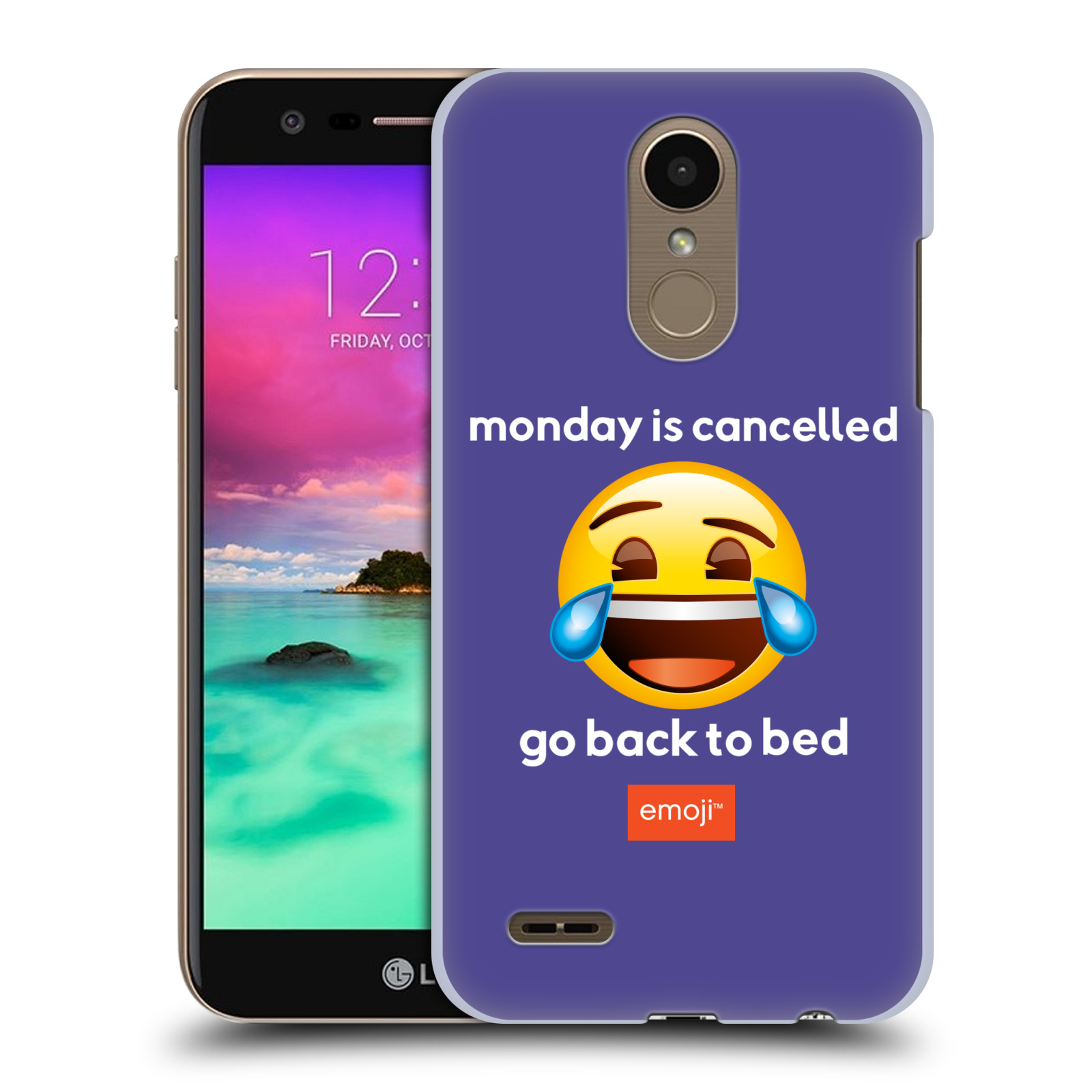 Pouzdro na mobil LG K10 2018 - HEAD CASE - Emoji smějící se smajlík pondělí