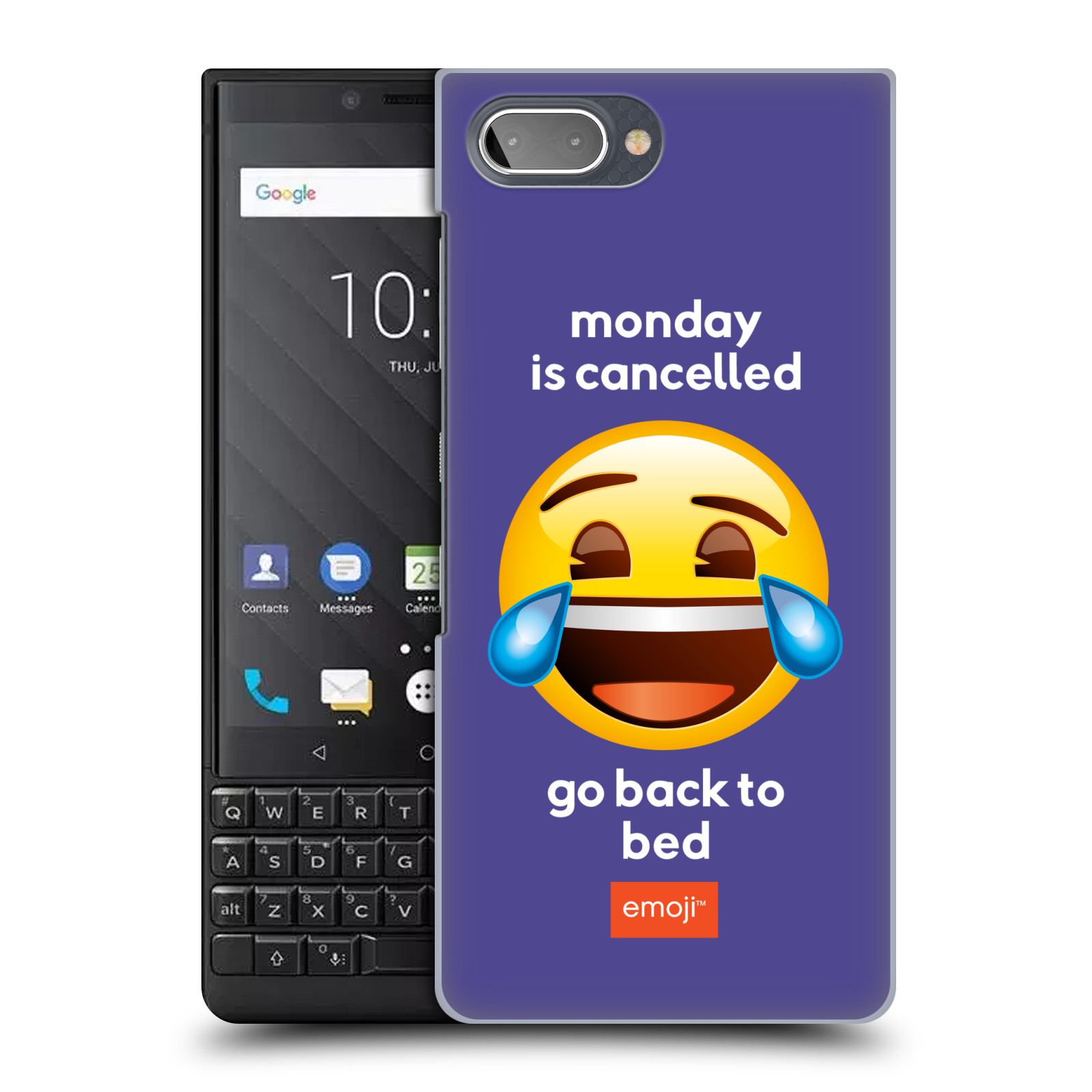 Pouzdro na mobil Blackberry KEY 2 - HEAD CASE - Emoji smějící se smajlík pondělí