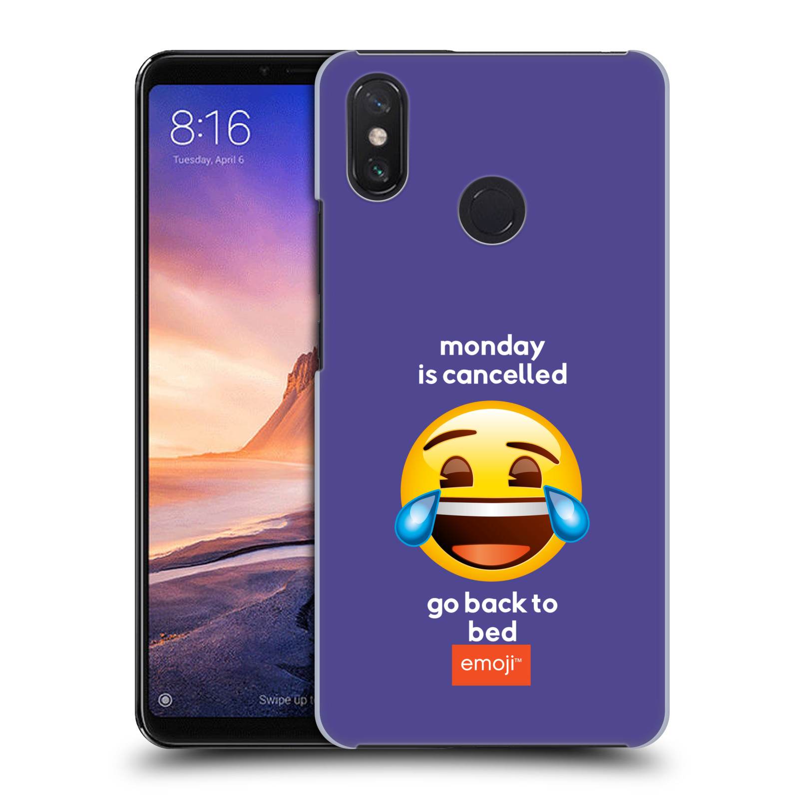 Pouzdro na mobil Xiaomi Mi Max 3 - HEAD CASE - Emoji smějící se smajlík pondělí