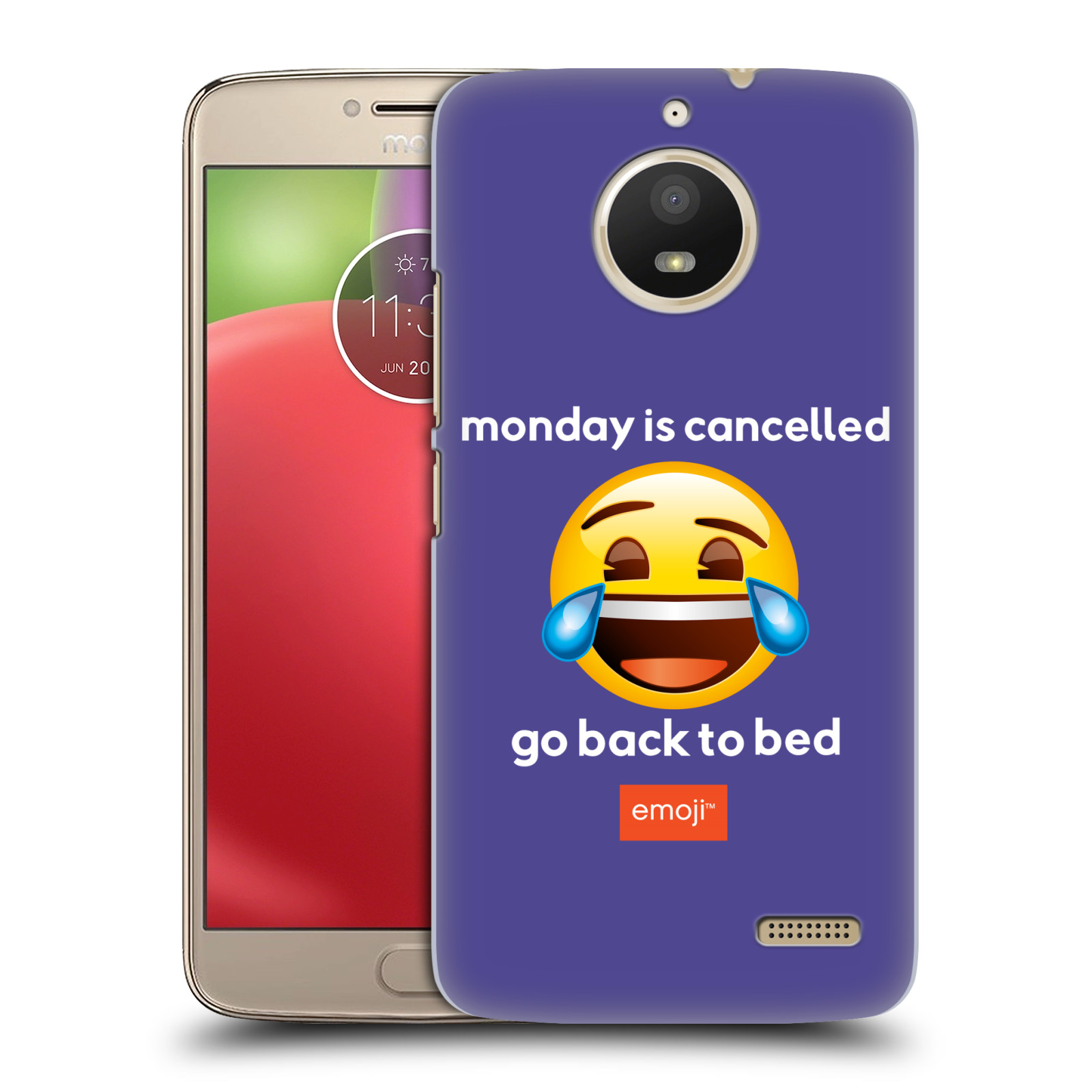 Pouzdro na mobil Lenovo Moto E4 - HEAD CASE - Emoji smějící se smajlík pondělí