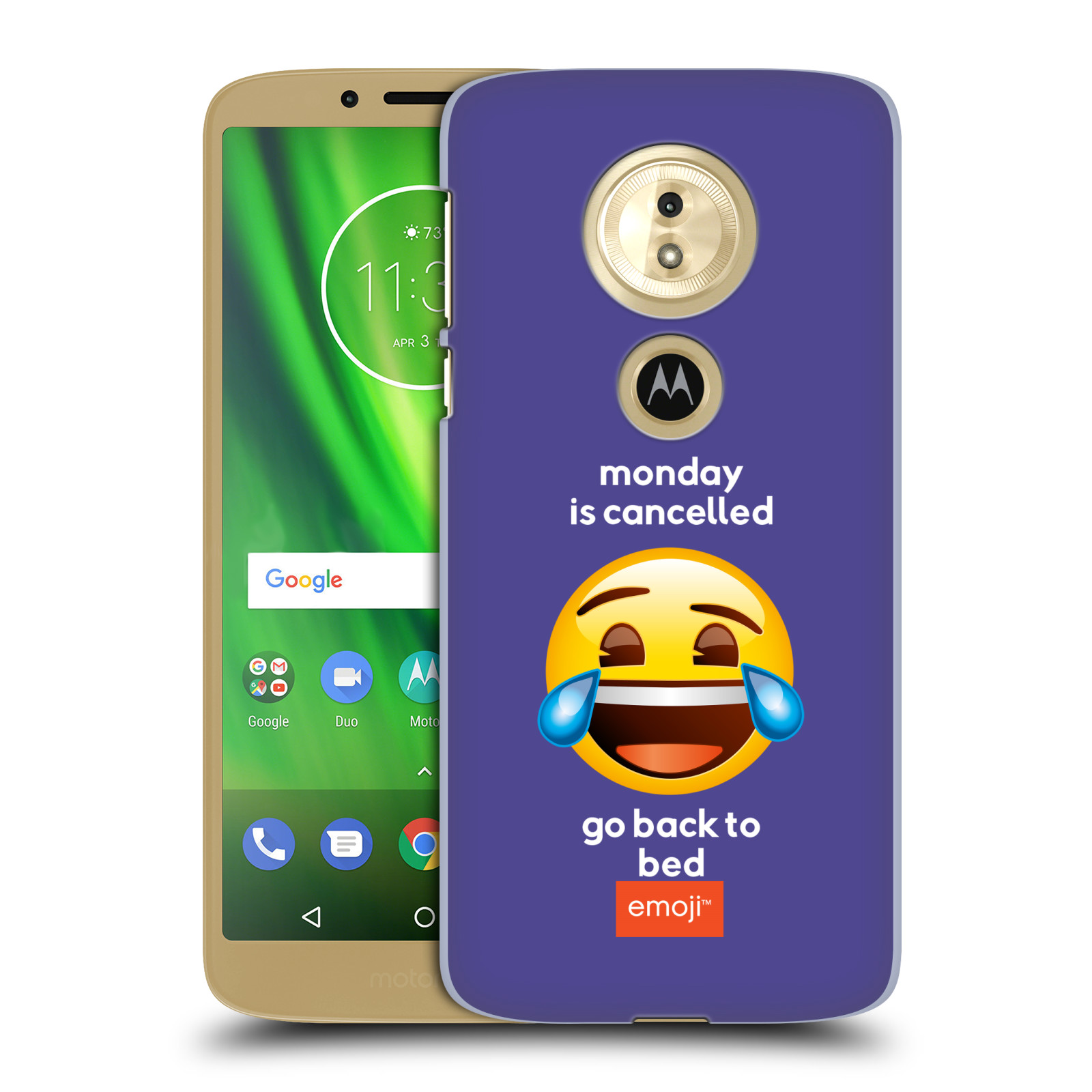 Pouzdro na mobil Motorola Moto E5 - HEAD CASE - Emoji smějící se smajlík pondělí