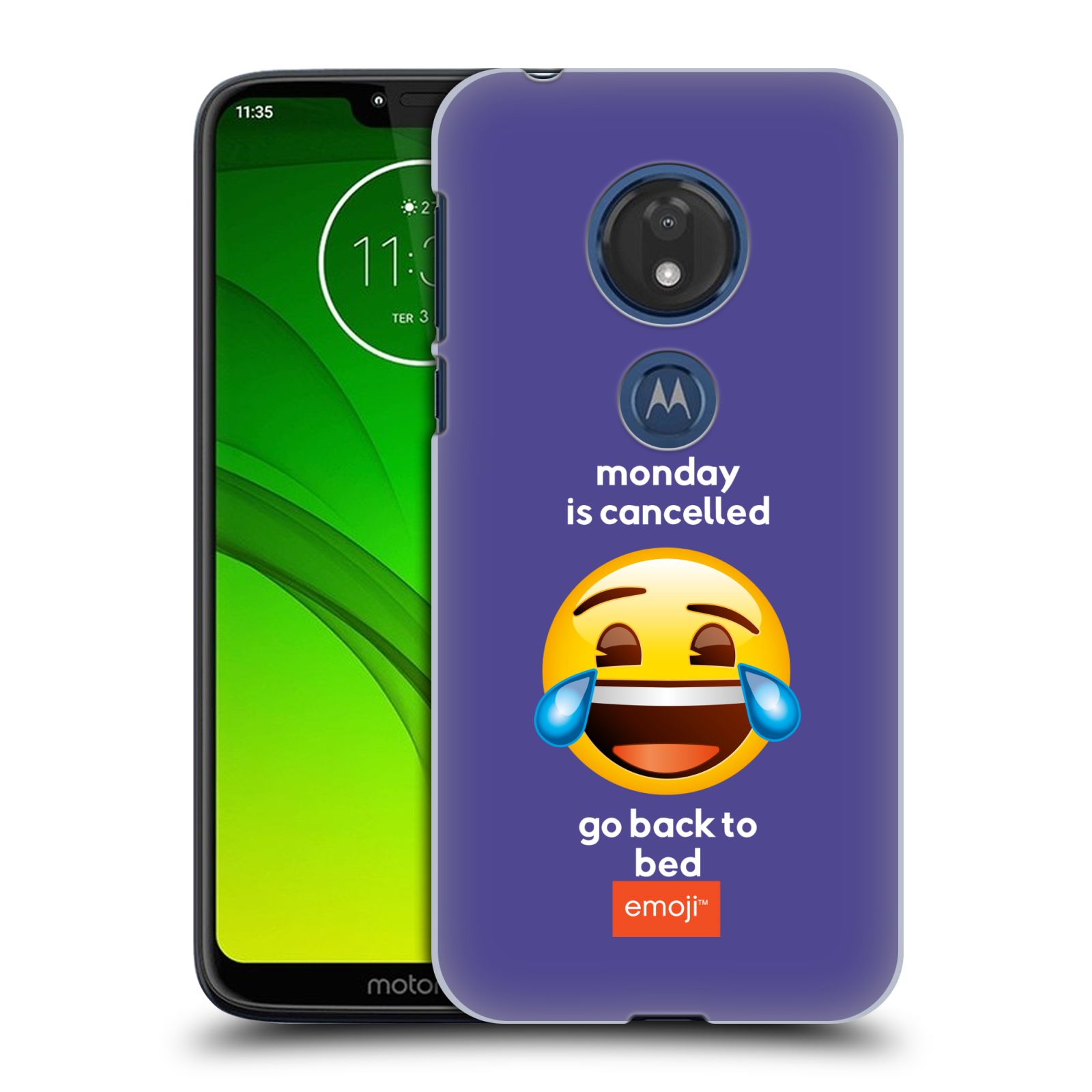 Pouzdro na mobil Motorola Moto G7 Play - HEAD CASE - Emoji smějící se smajlík pondělí