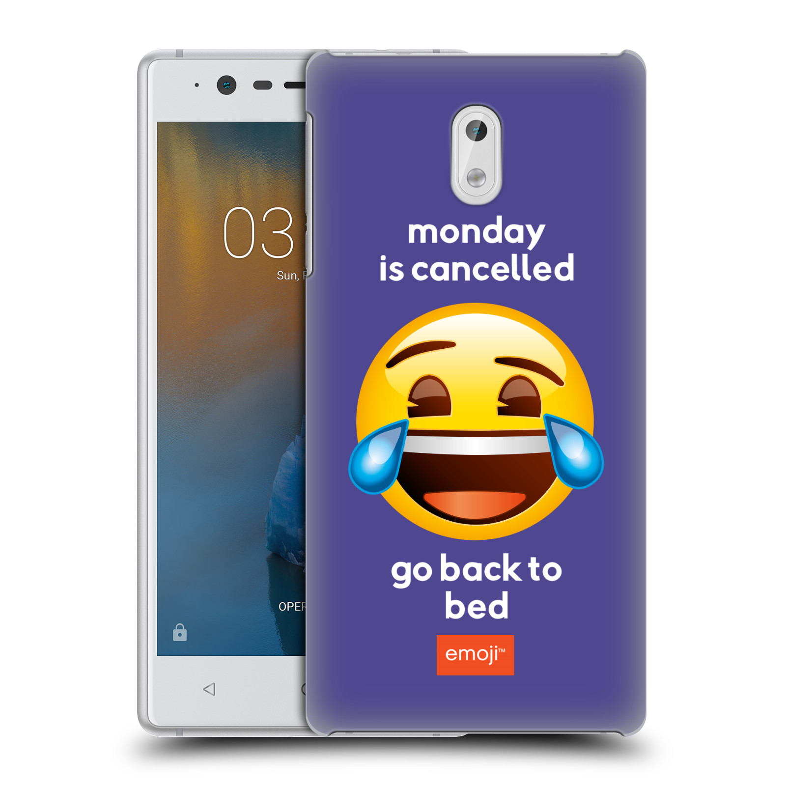 Pouzdro na mobil Nokia 3 - HEAD CASE - Emoji smějící se smajlík pondělí
