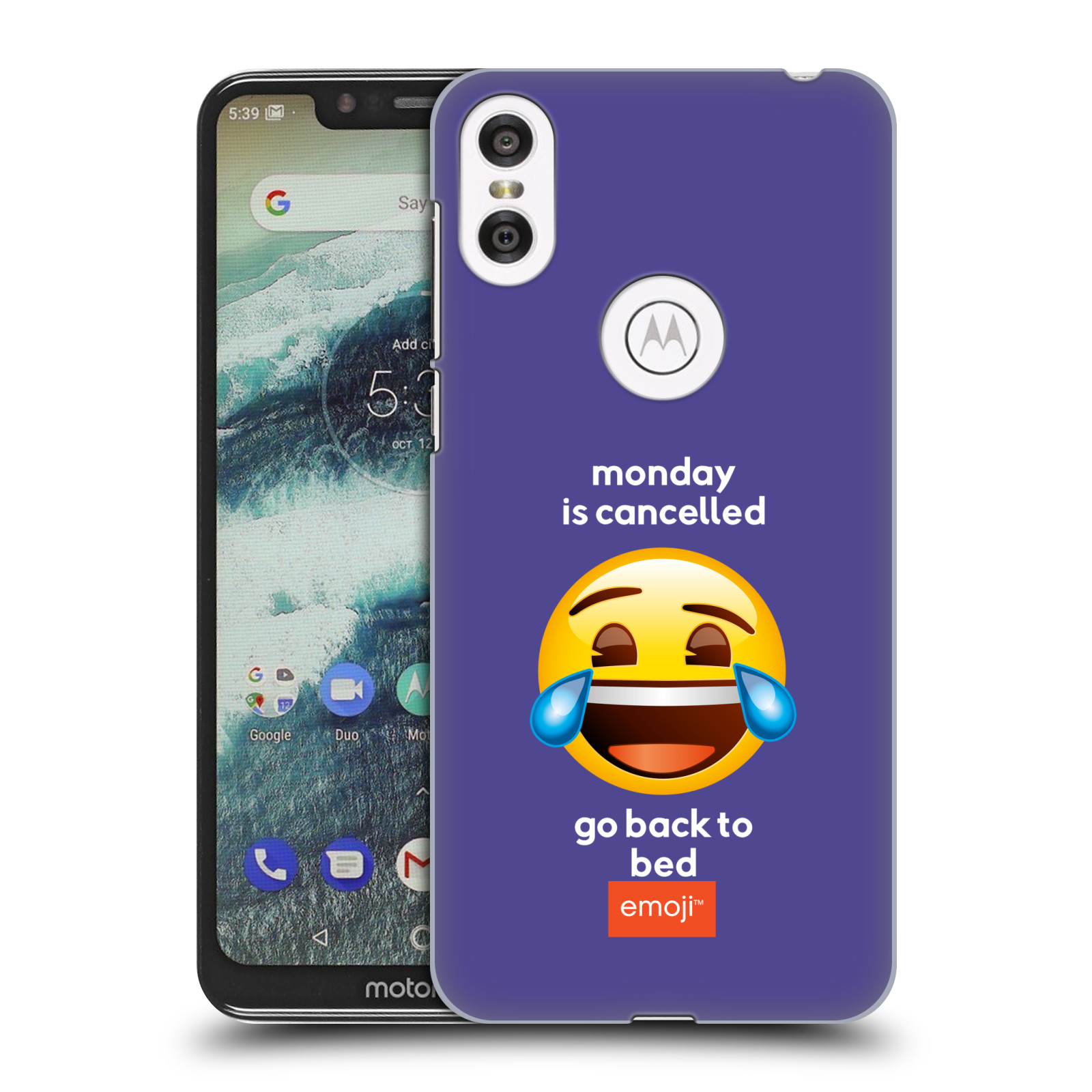 Pouzdro na mobil Motorola Moto ONE - HEAD CASE - Emoji smějící se smajlík pondělí