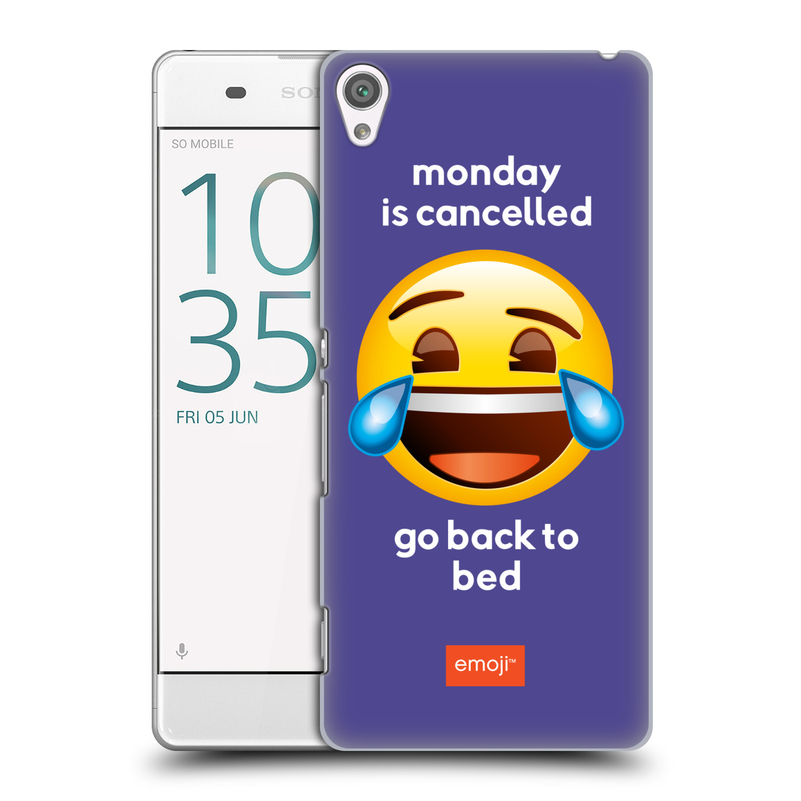 Pouzdro na mobil Sony Xperia XA - HEAD CASE - Emoji smějící se smajlík pondělí