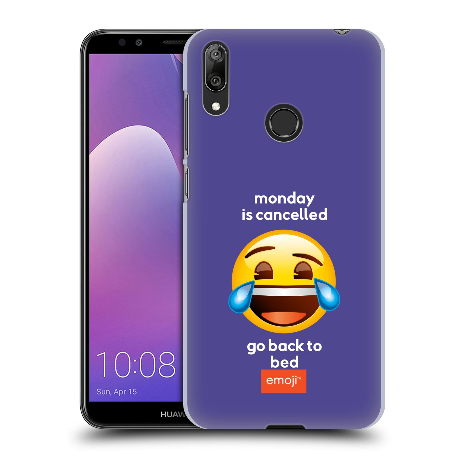 Pouzdro na mobil Huawei Y7 2019 - HEAD CASE - Emoji smějící se smajlík pondělí