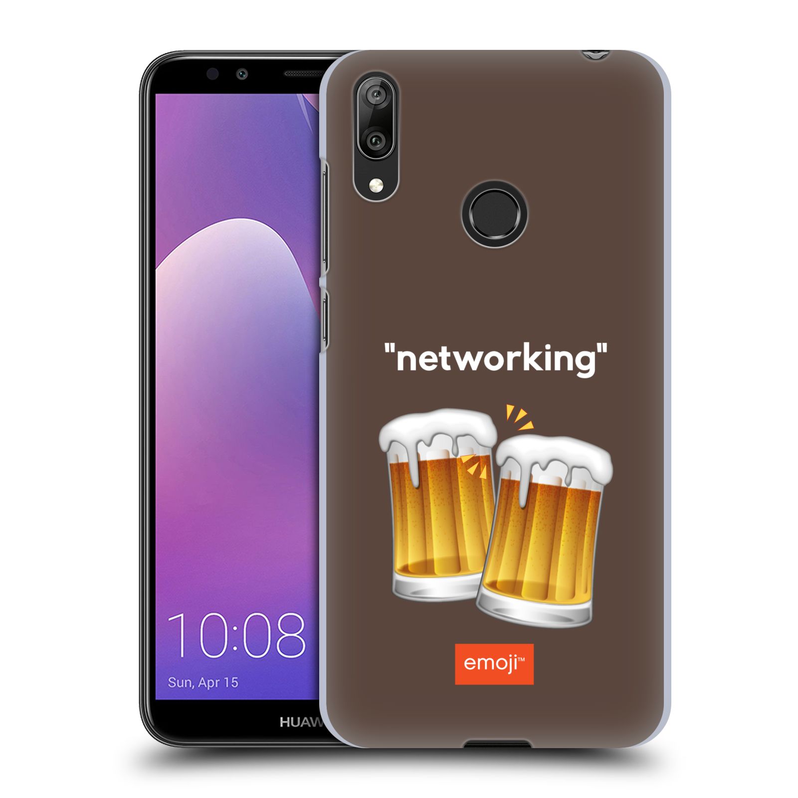 Pouzdro na mobil Huawei Y7 2019 - HEAD CASE - Emoji smajlíci jdeme na pivo