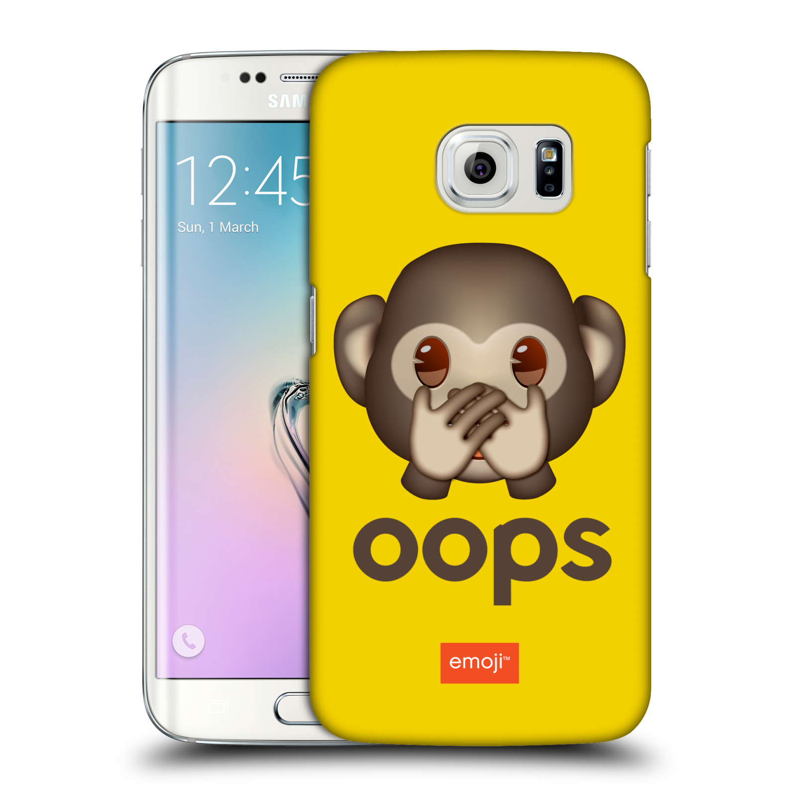 Pouzdro na mobil Samsung Galaxy S6 EDGE - HEAD CASE - Emoji opička Oops
