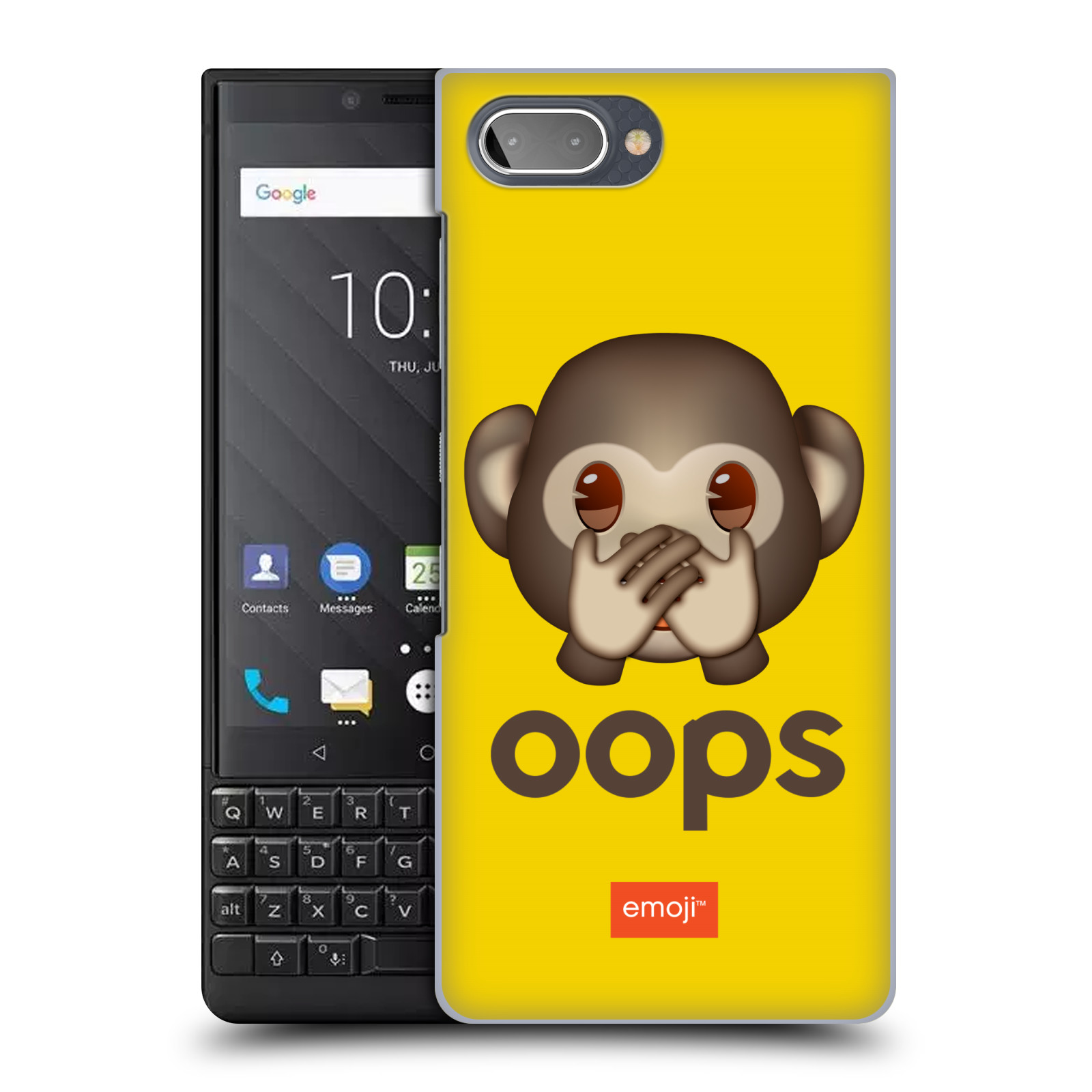 Pouzdro na mobil Blackberry KEY 2 - HEAD CASE - Emoji opička Oops