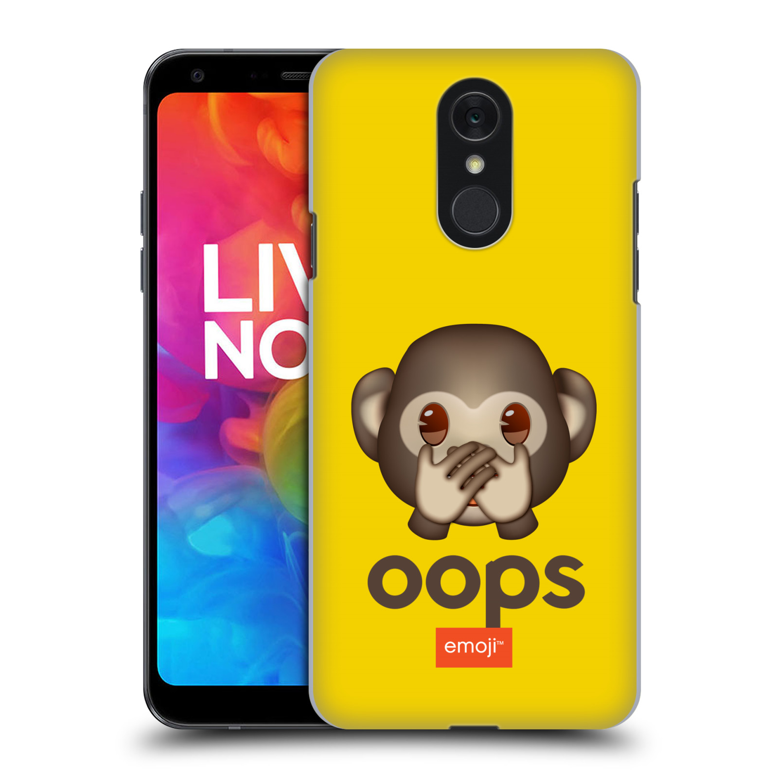 Pouzdro na mobil LG Q7 - HEAD CASE - Emoji opička Oops