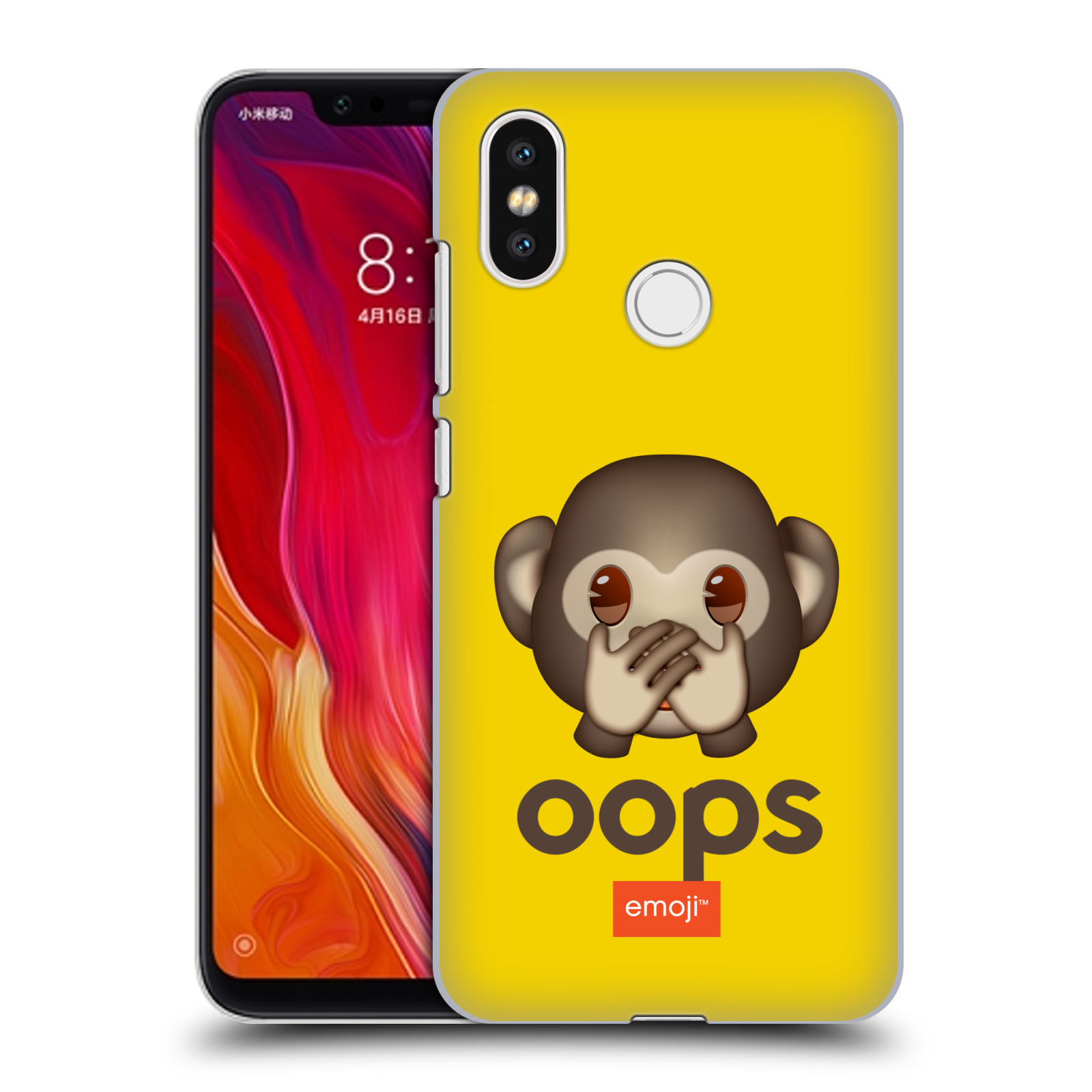Pouzdro na mobil Xiaomi  Mi 8 - HEAD CASE - Emoji opička Oops