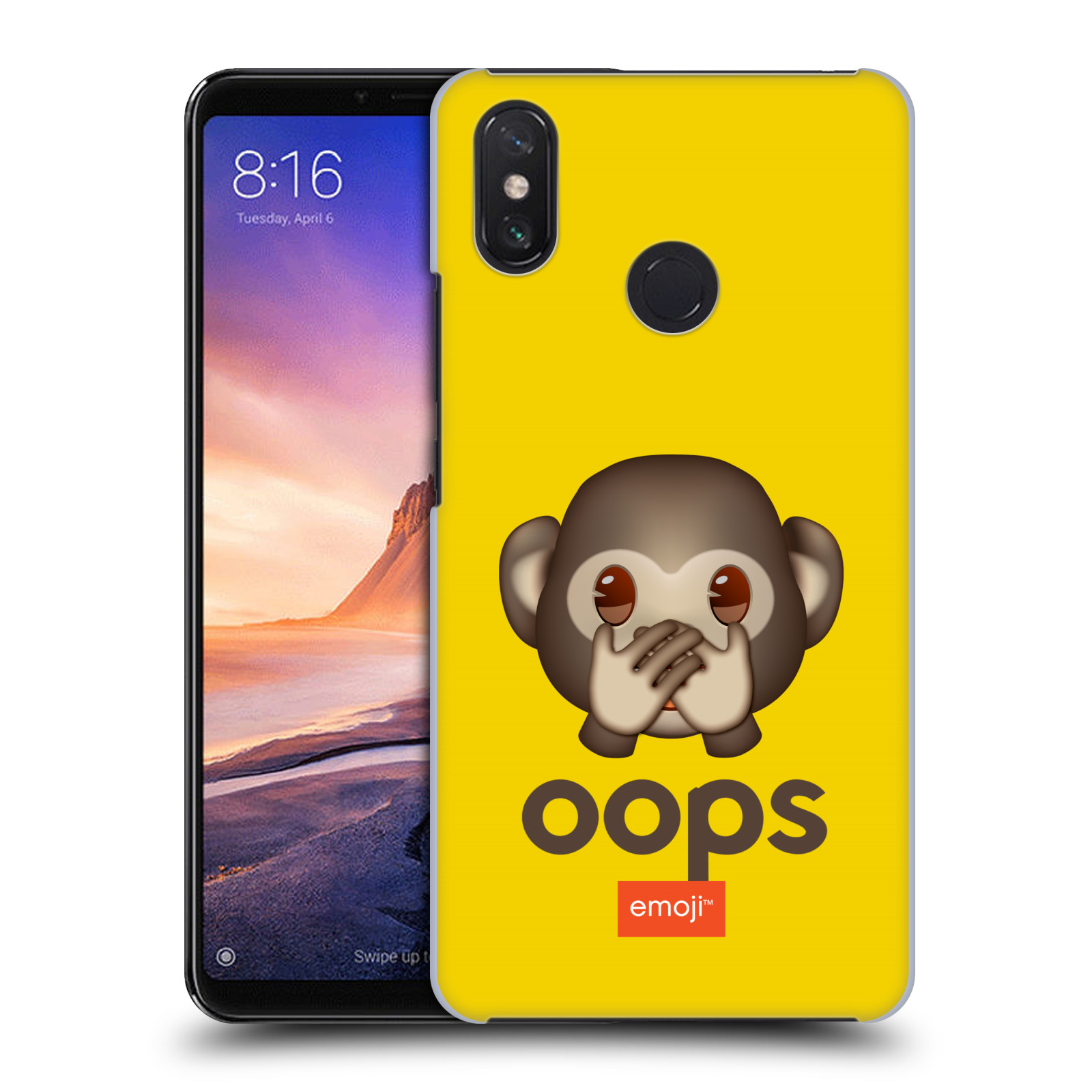 Pouzdro na mobil Xiaomi Mi Max 3 - HEAD CASE - Emoji opička Oops