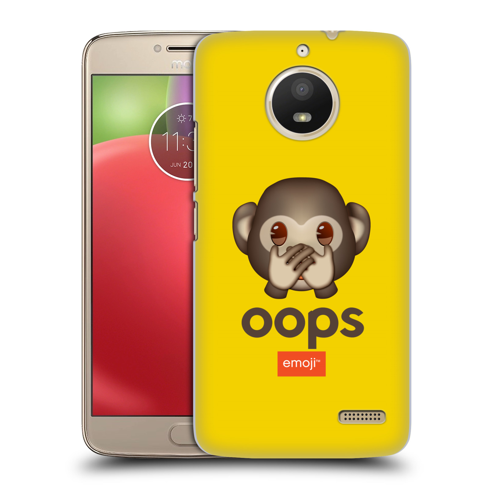 Pouzdro na mobil Lenovo Moto E4 - HEAD CASE - Emoji opička Oops