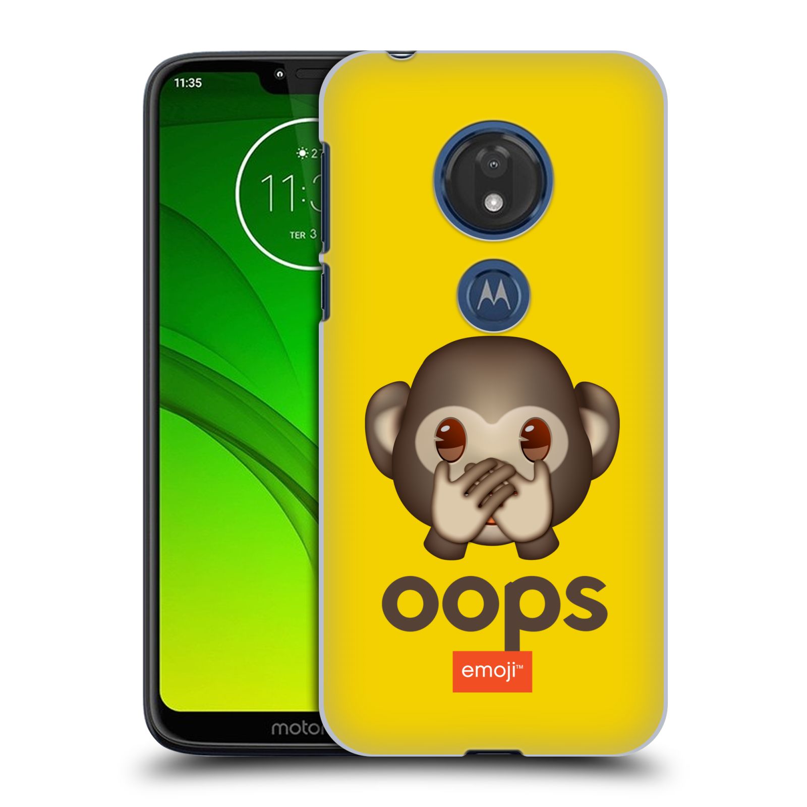 Pouzdro na mobil Motorola Moto G7 Play - HEAD CASE - Emoji opička Oops