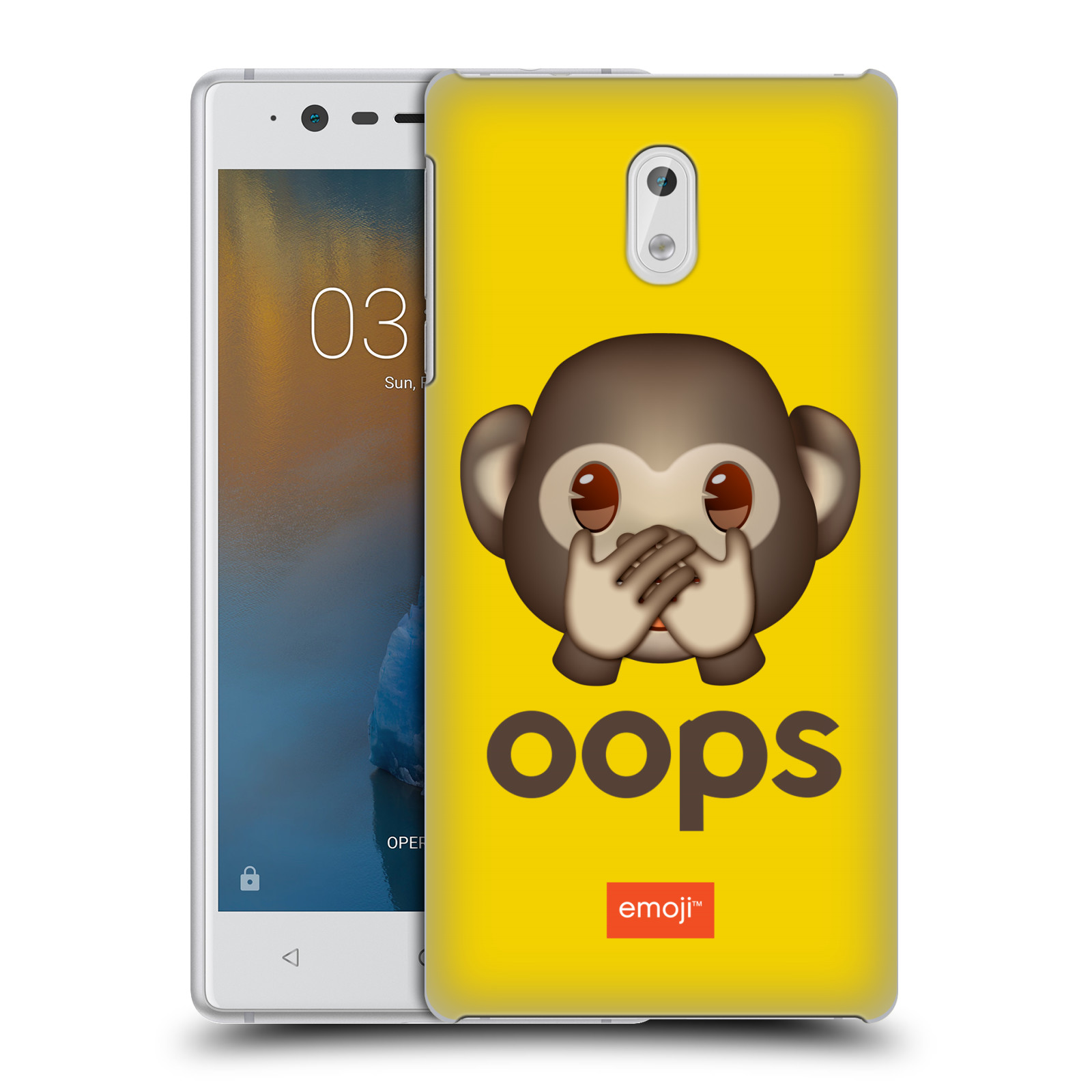 Pouzdro na mobil Nokia 3 - HEAD CASE - Emoji opička Oops