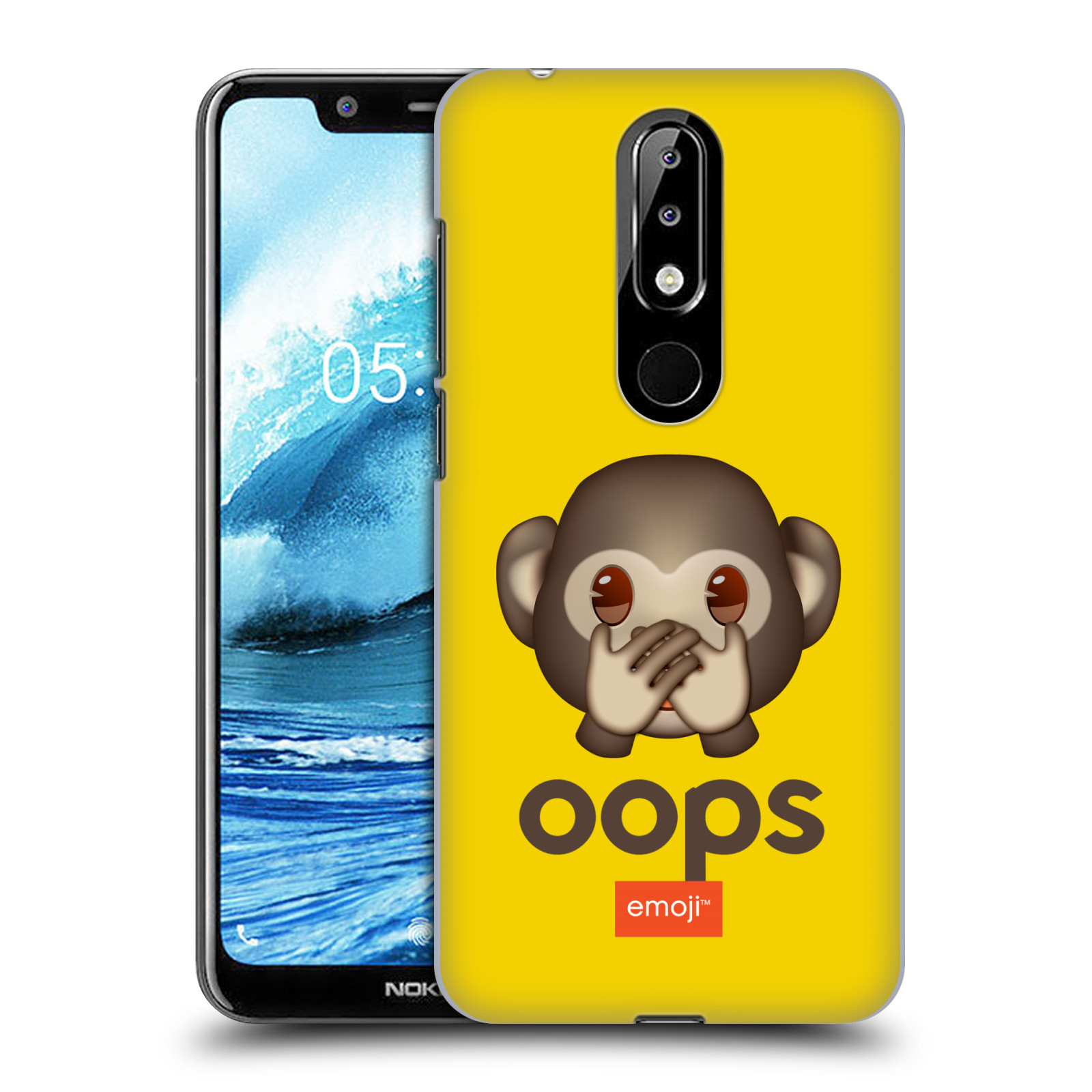 Pouzdro na mobil Nokia 5.1 PLUS - HEAD CASE - Emoji opička Oops