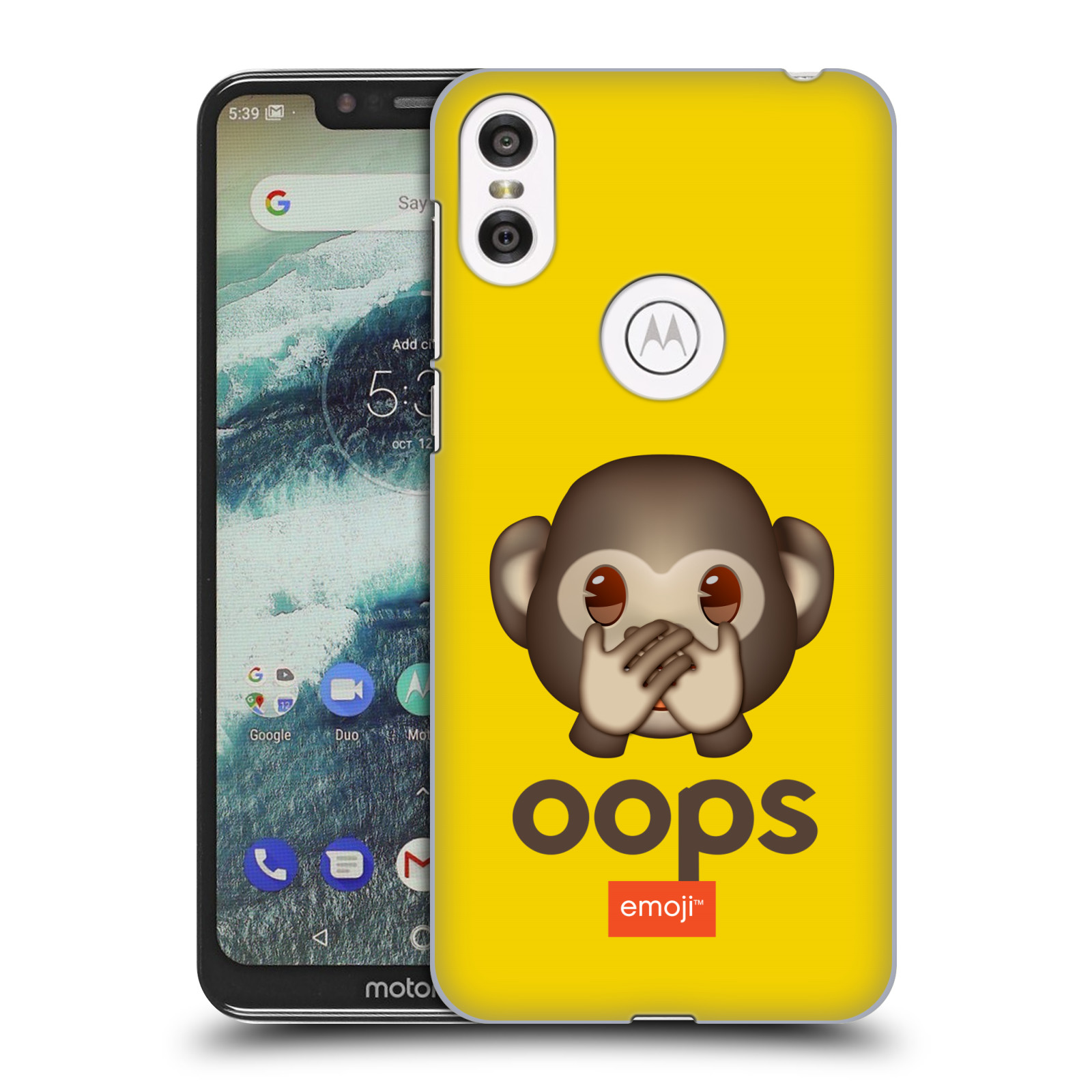 Pouzdro na mobil Motorola Moto ONE - HEAD CASE - Emoji opička Oops