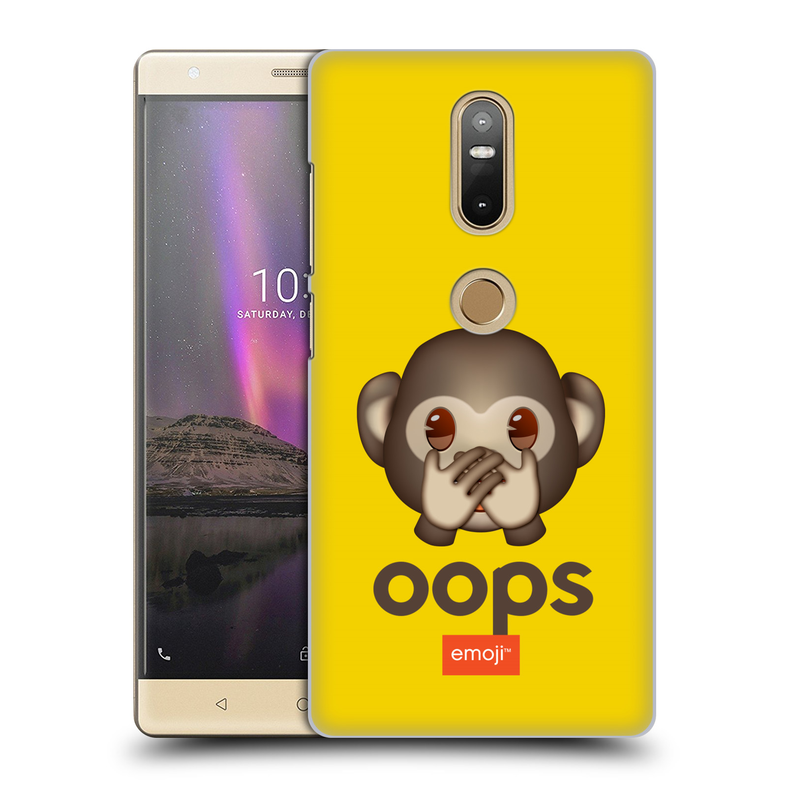 Pouzdro na mobil Lenovo Phab 2 PLUS - HEAD CASE - Emoji opička Oops