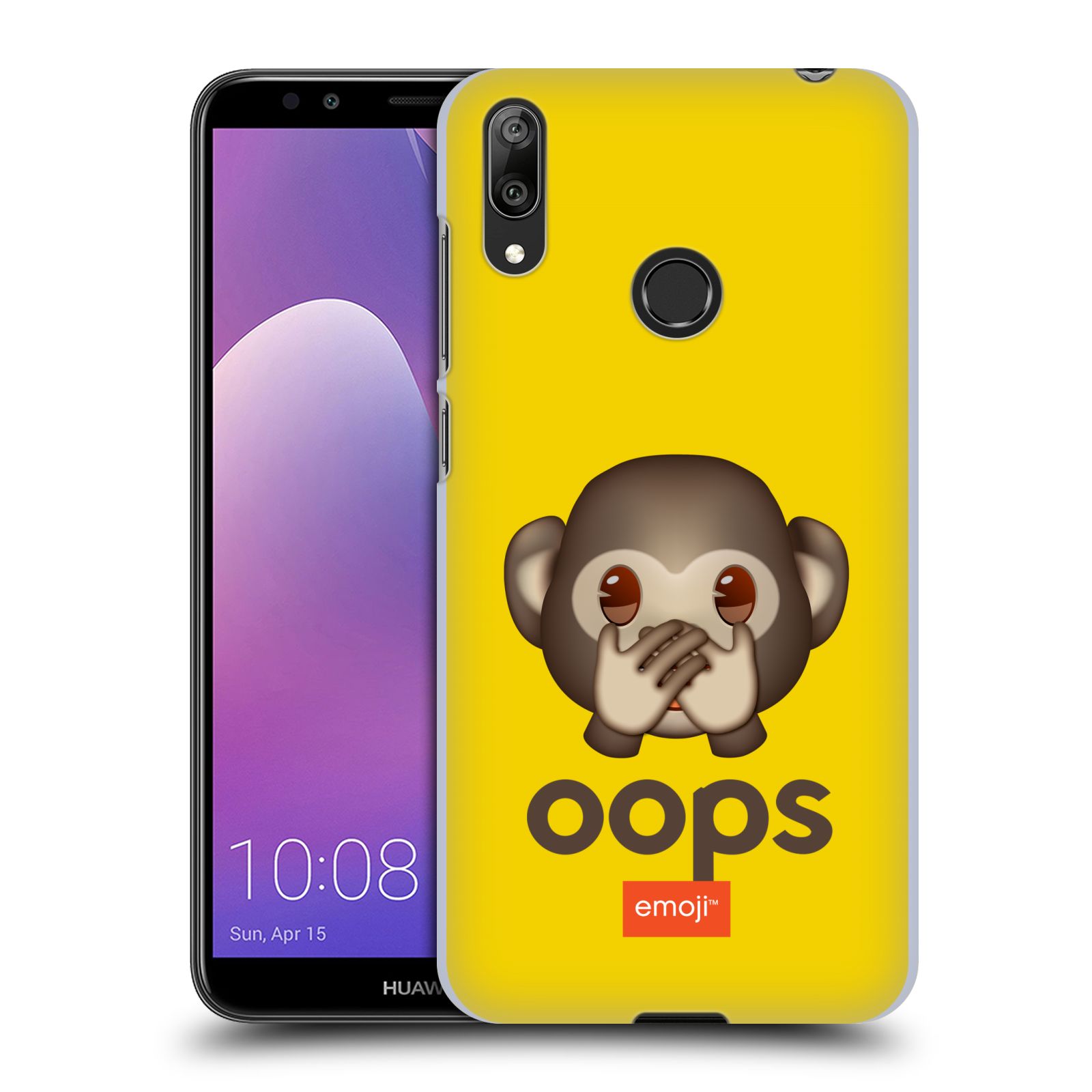 Pouzdro na mobil Huawei Y7 2019 - HEAD CASE - Emoji opička Oops