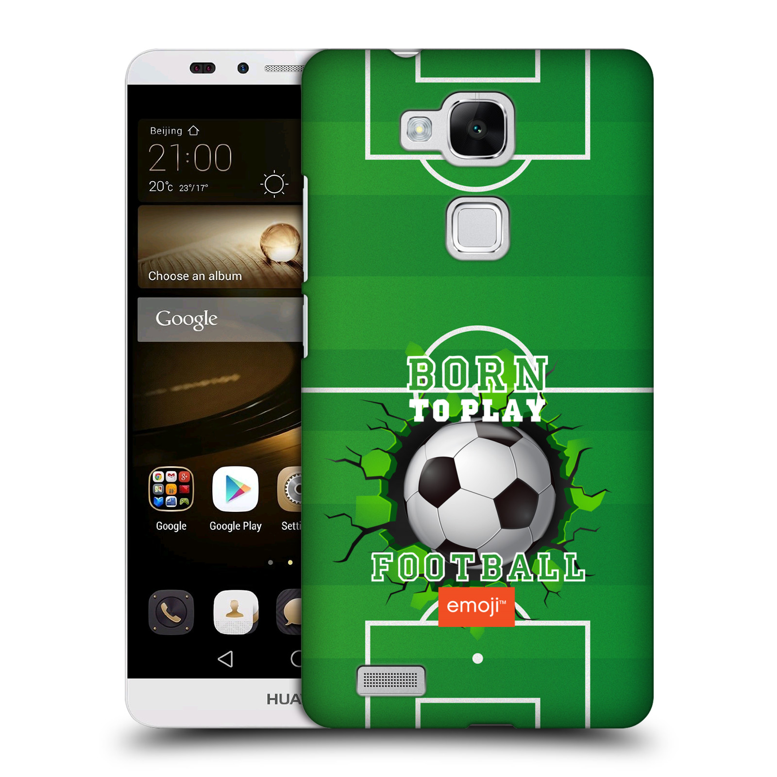 HEAD CASE plastový obal na mobil Huawei Mate 7 smajlíci oficiální kryt EMOJI vzor fotbal ZROZEN KE HŘE