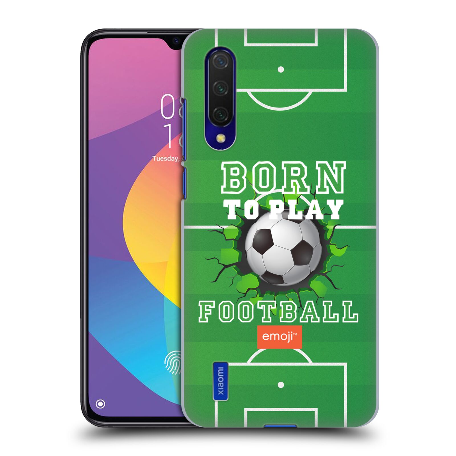 Zadní kryt na mobil Xiaomi MI 9 LITE smajlíci oficiální kryt EMOJI vzor fotbal ZROZEN KE HŘE