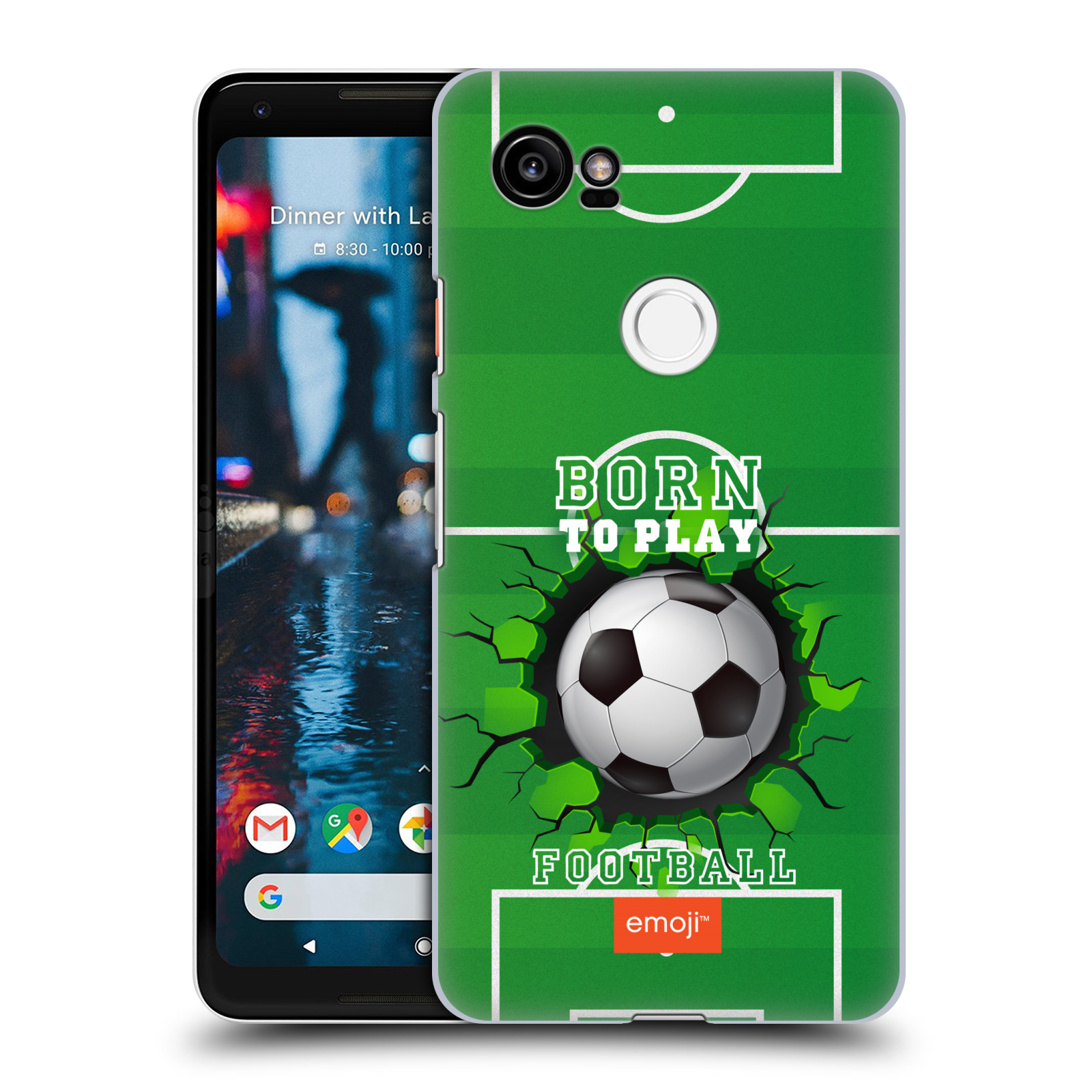HEAD CASE plastový obal na mobil Google Pixel 2 XL smajlíci oficiální kryt EMOJI vzor fotbal ZROZEN KE HŘE