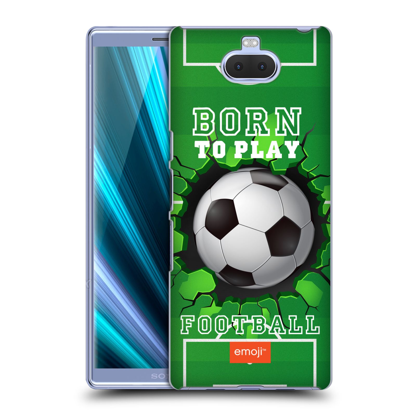 Pouzdro na mobil Sony Xperia 10 - Head Case - smajlíci oficiální kryt EMOJI vzor fotbal ZROZEN KE HŘE