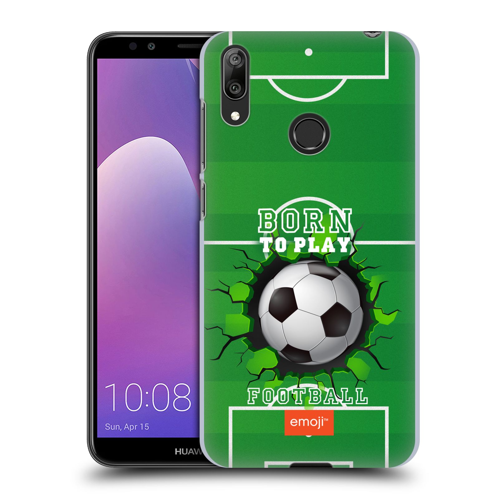 Pouzdro na mobil Huawei Y7 2019 - Head Case - smajlíci oficiální kryt EMOJI vzor fotbal ZROZEN KE HŘE
