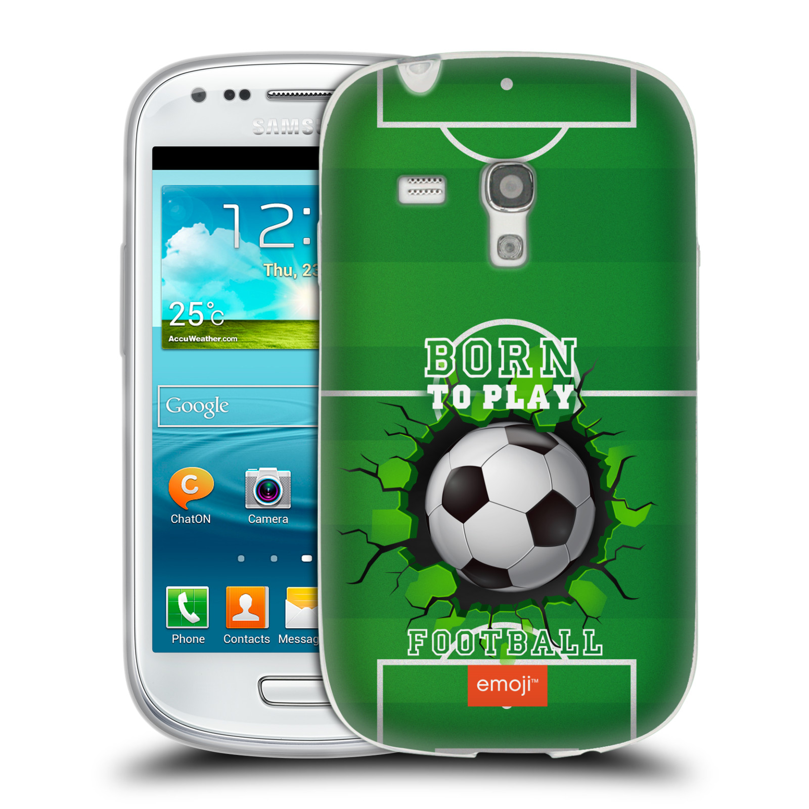HEAD CASE silikonový obal na mobil Samsung Galaxy S3 MINI smajlíci oficiální kryt EMOJI vzor fotbal ZROZEN KE HŘE