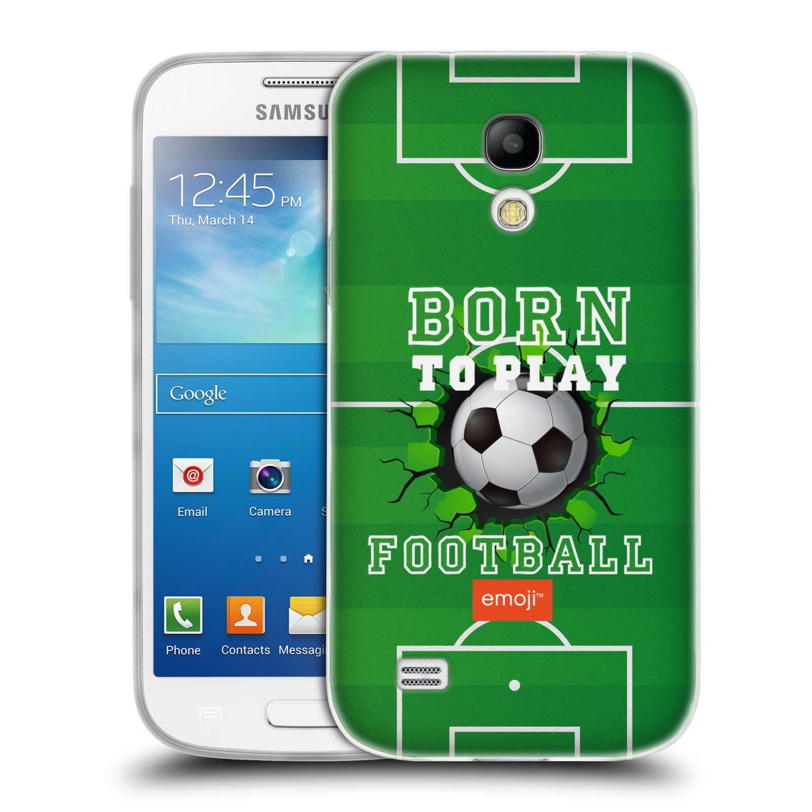 HEAD CASE silikonový obal na mobil Samsung Galaxy S4 MINI smajlíci oficiální kryt EMOJI vzor fotbal ZROZEN KE HŘE