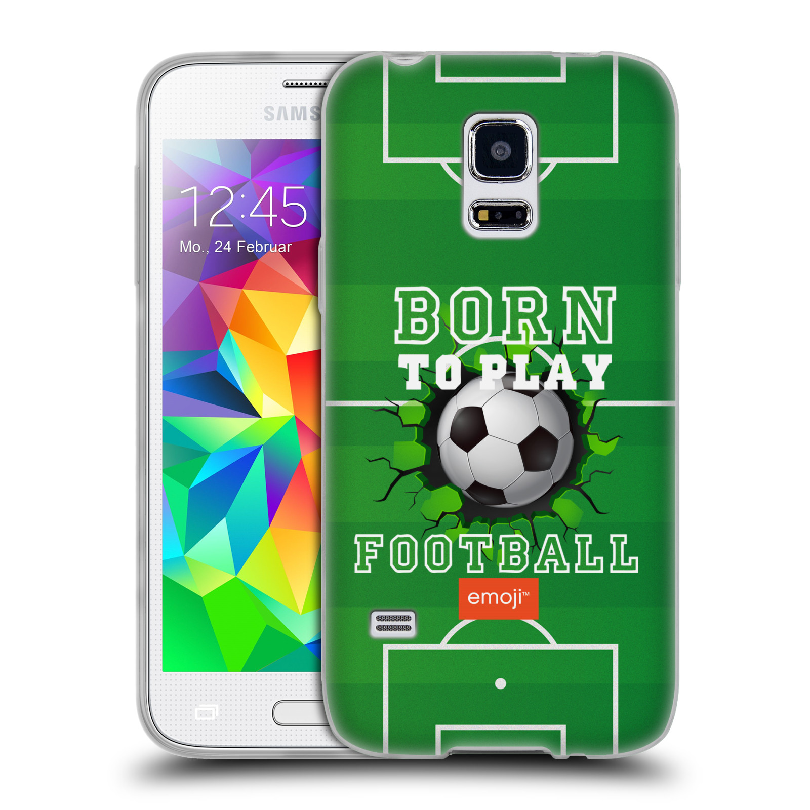 HEAD CASE silikonový obal na mobil Samsung Galaxy S5 MINI smajlíci oficiální kryt EMOJI vzor fotbal ZROZEN KE HŘE