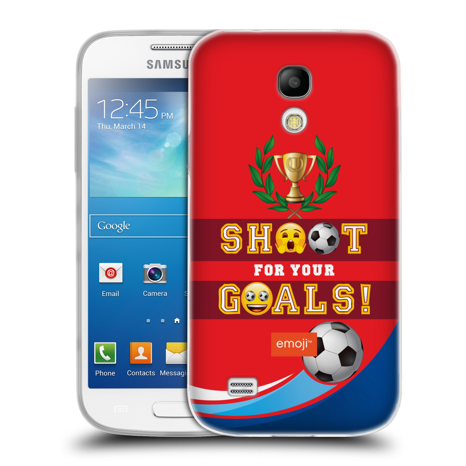 HEAD CASE silikonový obal na mobil Samsung Galaxy S4 MINI smajlíci oficiální kryt EMOJI vzor fotbal střela a gól