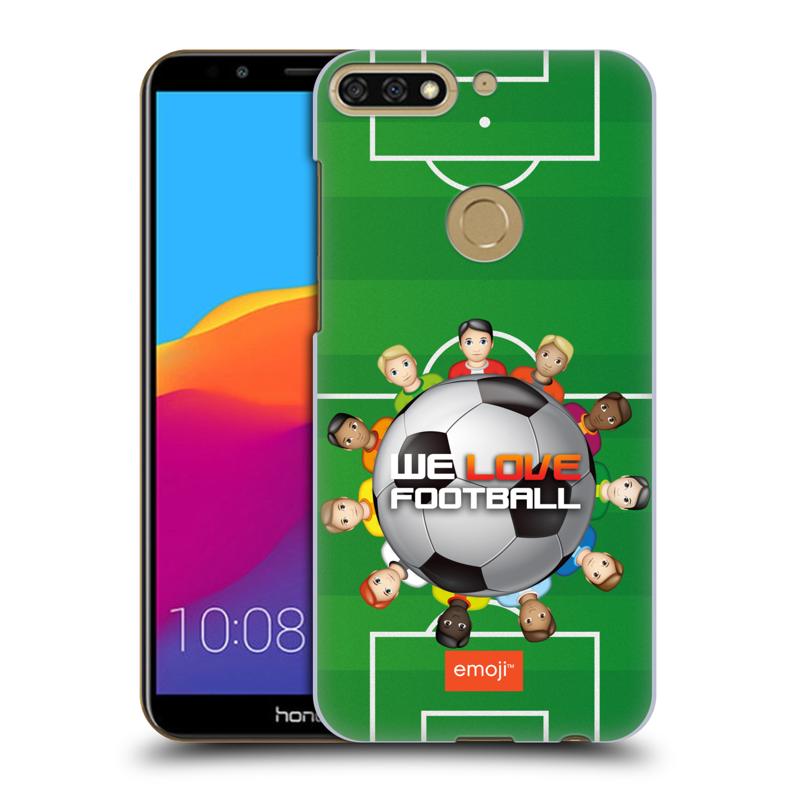 HEAD CASE plastový obal na mobil Honor 7c smajlíci oficiální kryt EMOJI vzor fotbal MILUJEME FOTBAL