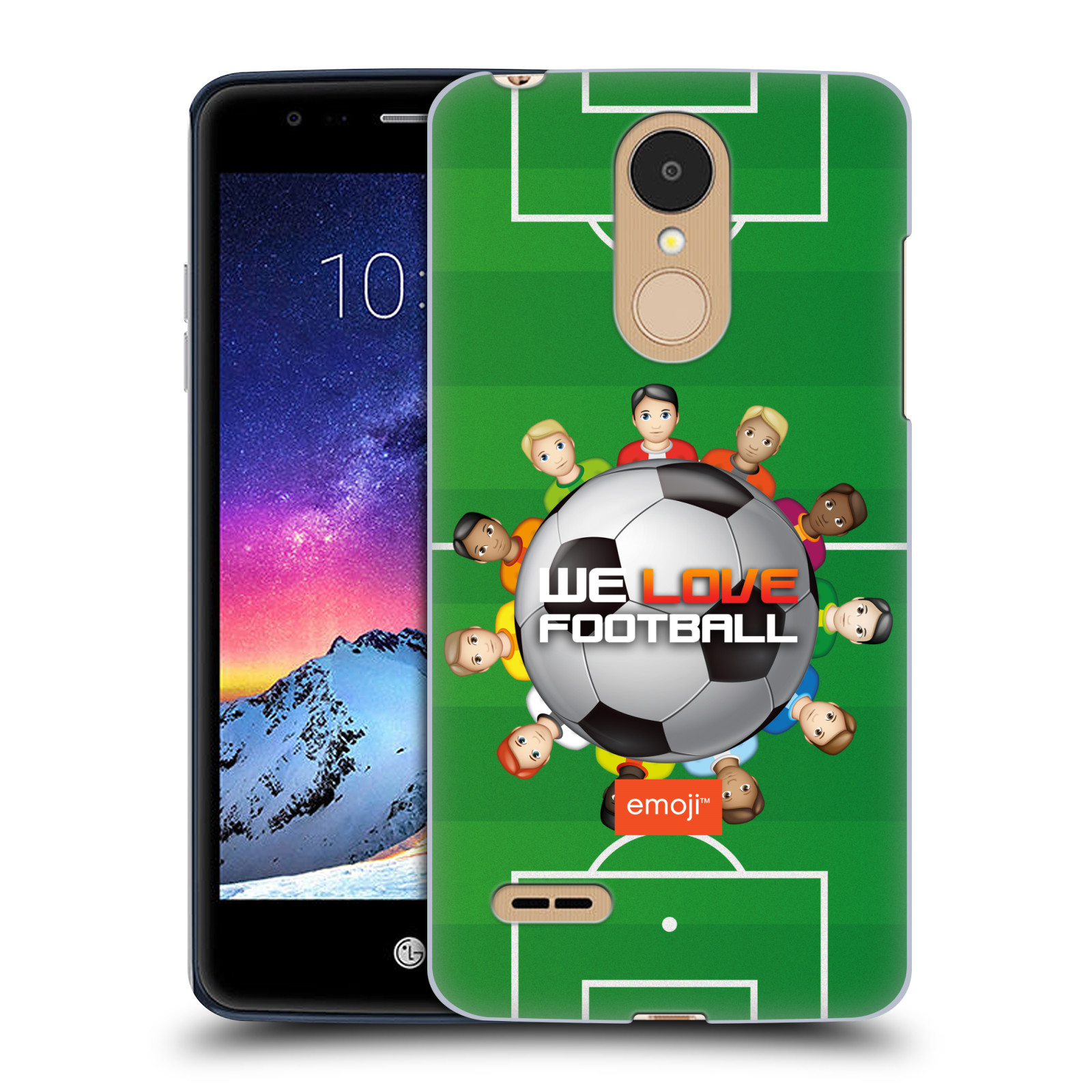 HEAD CASE plastový obal na mobil LG K9 / K8 2018 smajlíci oficiální kryt EMOJI vzor fotbal MILUJEME FOTBAL