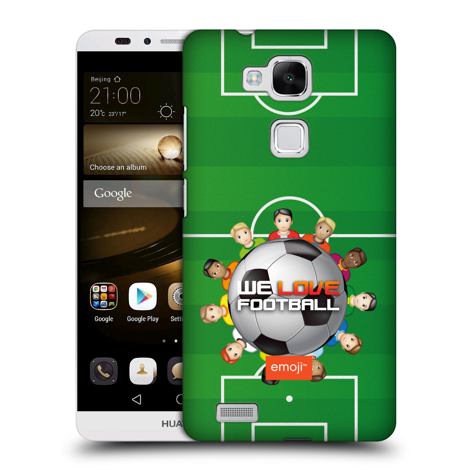 HEAD CASE plastový obal na mobil Huawei Mate 7 smajlíci oficiální kryt EMOJI vzor fotbal MILUJEME FOTBAL