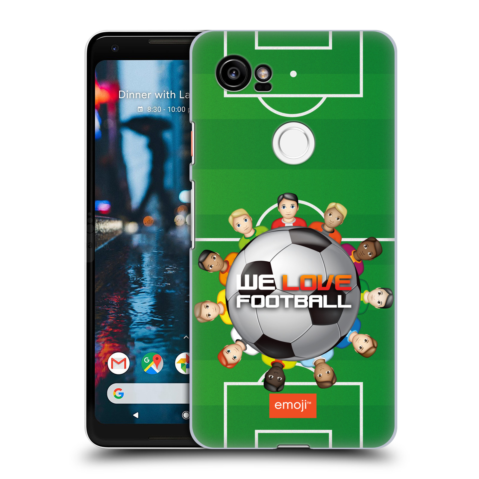 HEAD CASE plastový obal na mobil Google Pixel 2 XL smajlíci oficiální kryt EMOJI vzor fotbal MILUJEME FOTBAL