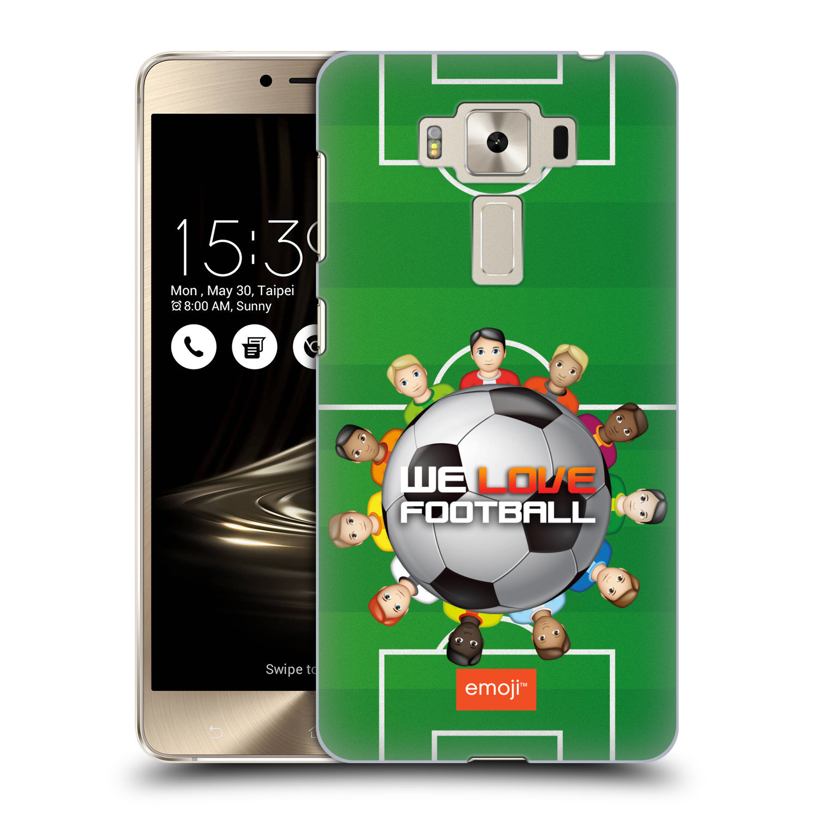 HEAD CASE plastový obal na mobil Asus Zenfone 3 DELUXE ZS550KL smajlíci oficiální kryt EMOJI vzor fotbal MILUJEME FOTBAL