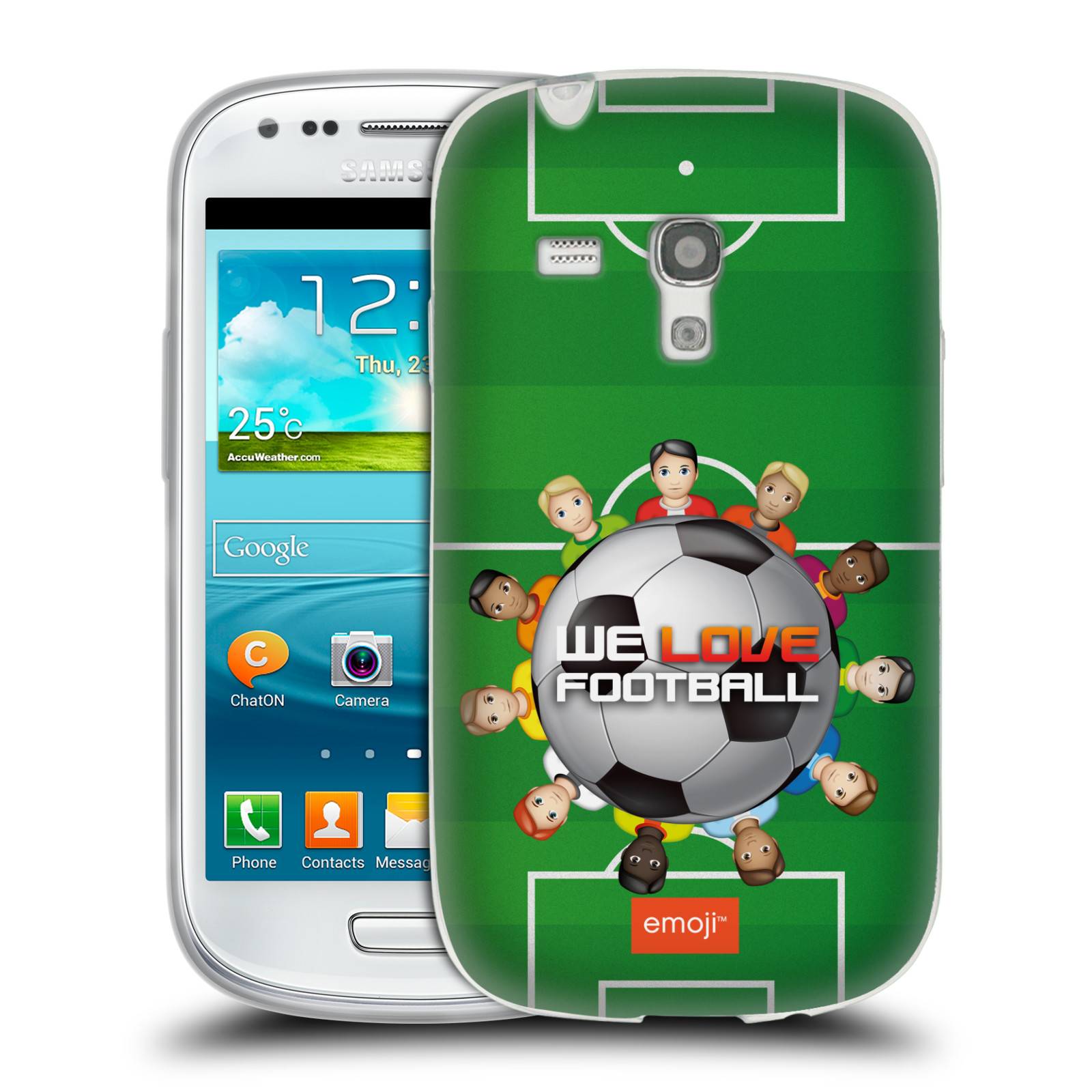 HEAD CASE silikonový obal na mobil Samsung Galaxy S3 MINI smajlíci oficiální kryt EMOJI vzor fotbal MILUJEME FOTBAL