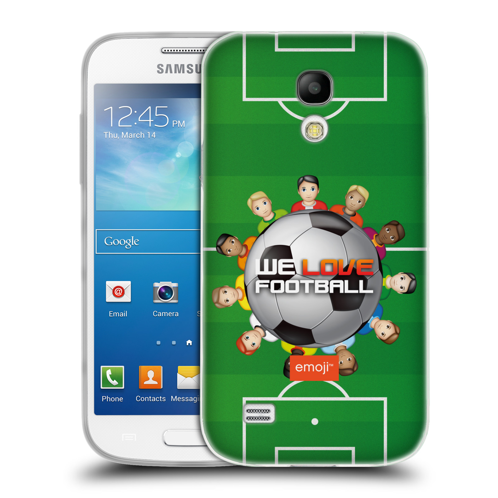 HEAD CASE silikonový obal na mobil Samsung Galaxy S4 MINI smajlíci oficiální kryt EMOJI vzor fotbal MILUJEME FOTBAL