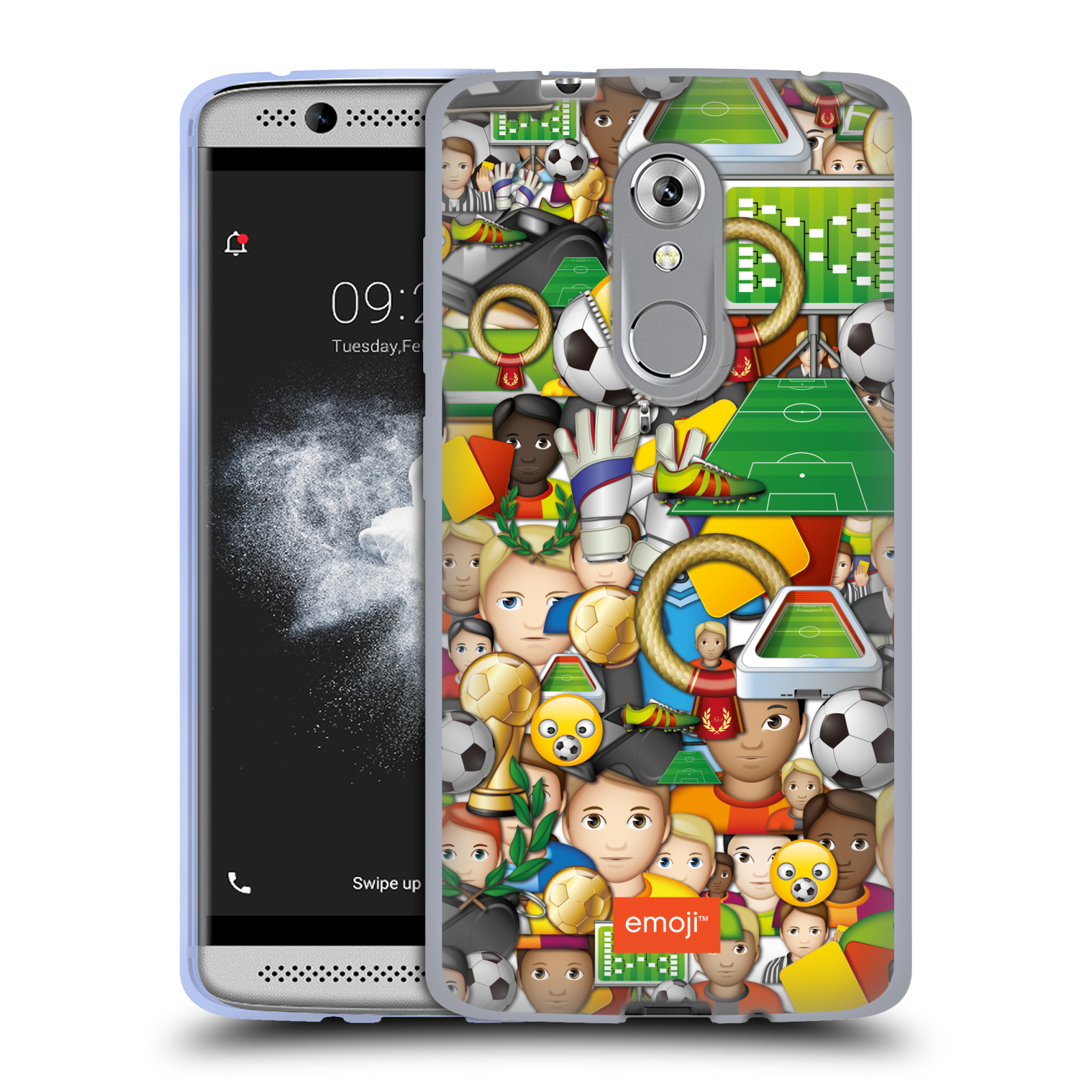 HEAD CASE silikonový obal na mobil ZTE Axon 7 MINI smajlíci oficiální kryt EMOJI vzor fotbal koláž
