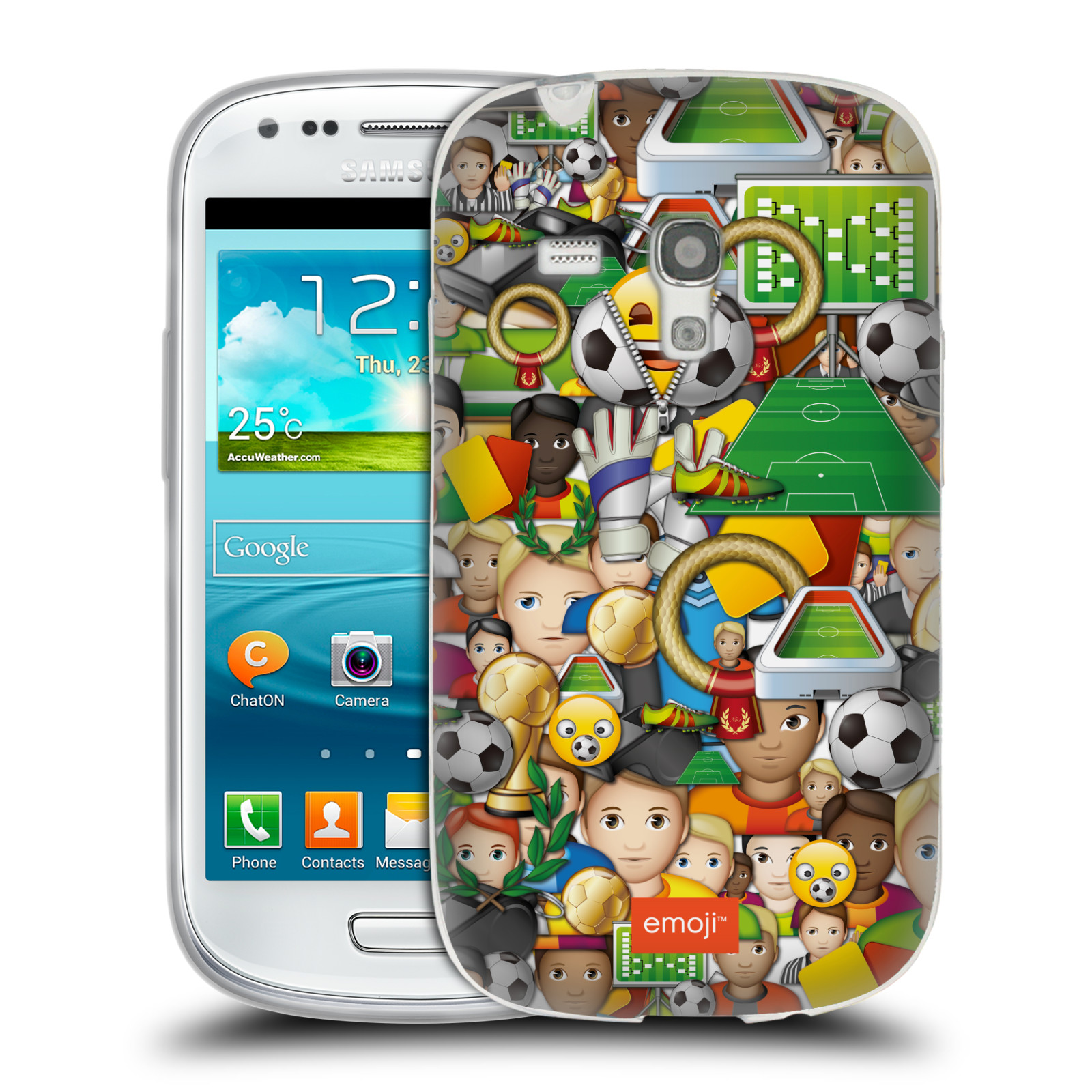 HEAD CASE silikonový obal na mobil Samsung Galaxy S3 MINI smajlíci oficiální kryt EMOJI vzor fotbal koláž