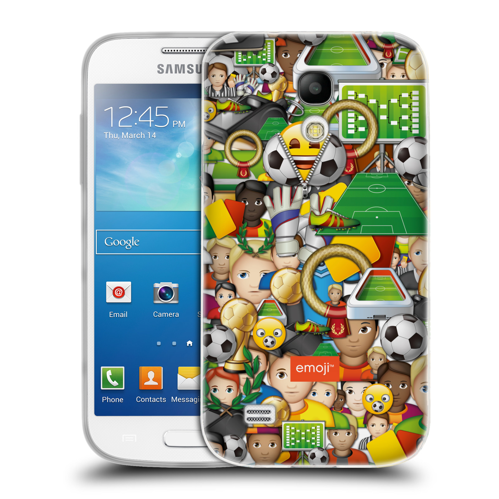 HEAD CASE silikonový obal na mobil Samsung Galaxy S4 MINI smajlíci oficiální kryt EMOJI vzor fotbal koláž