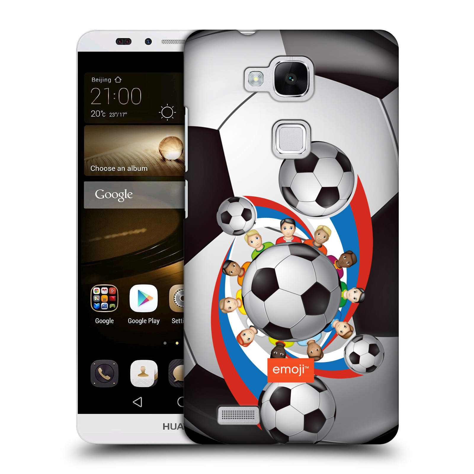 HEAD CASE plastový obal na mobil Huawei Mate 7 smajlíci oficiální kryt EMOJI vzor fotbalové míče