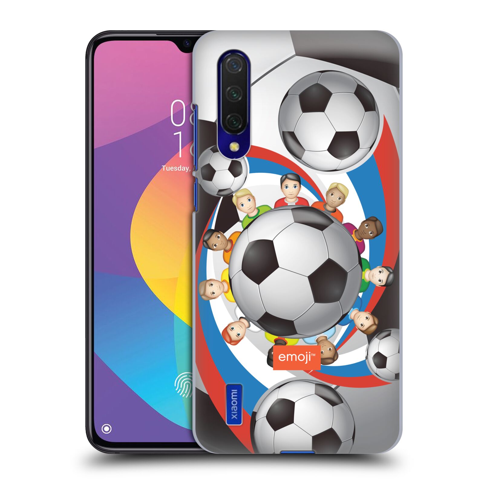 Zadní kryt na mobil Xiaomi MI 9 LITE smajlíci oficiální kryt EMOJI vzor fotbalové míče
