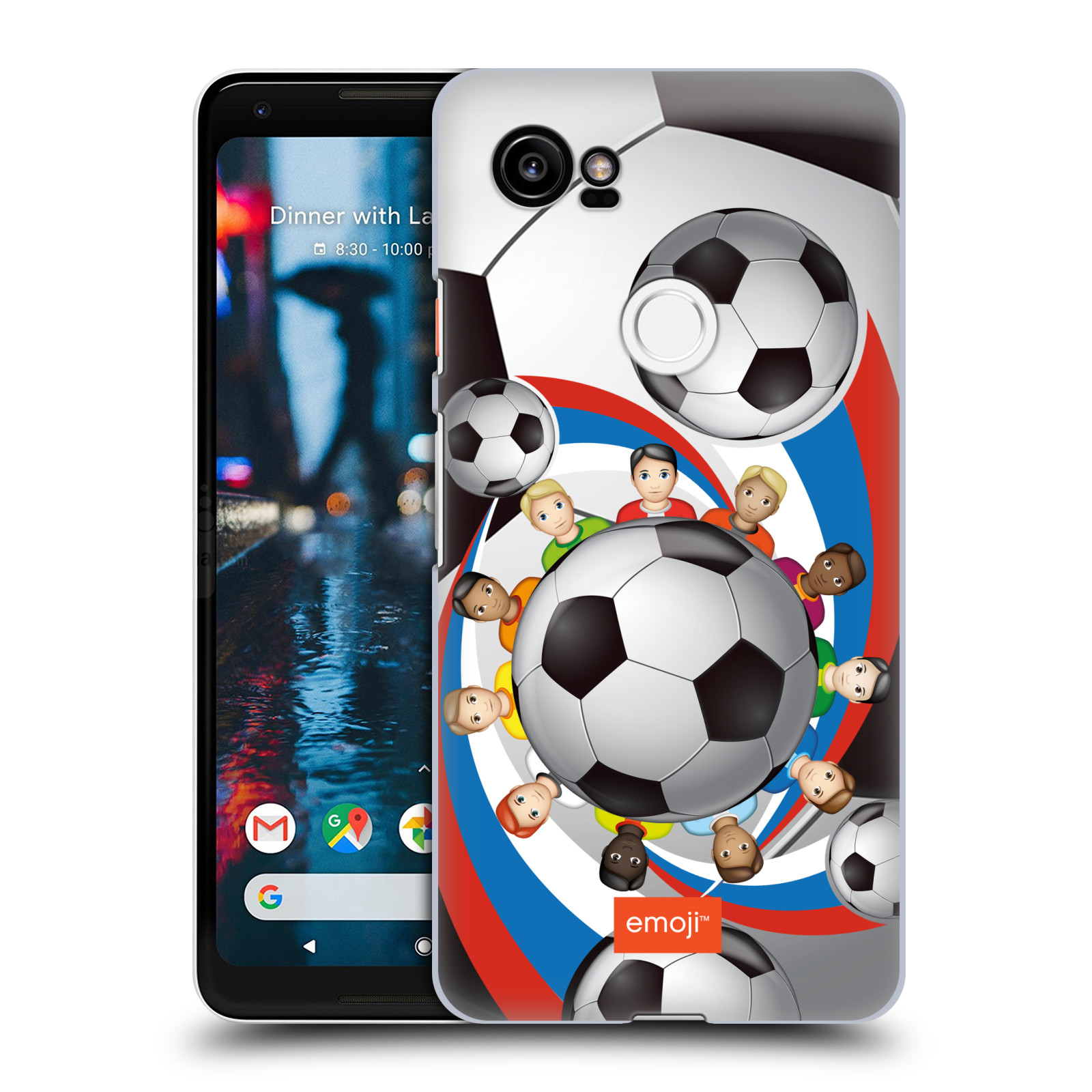 HEAD CASE plastový obal na mobil Google Pixel 2 XL smajlíci oficiální kryt EMOJI vzor fotbalové míče