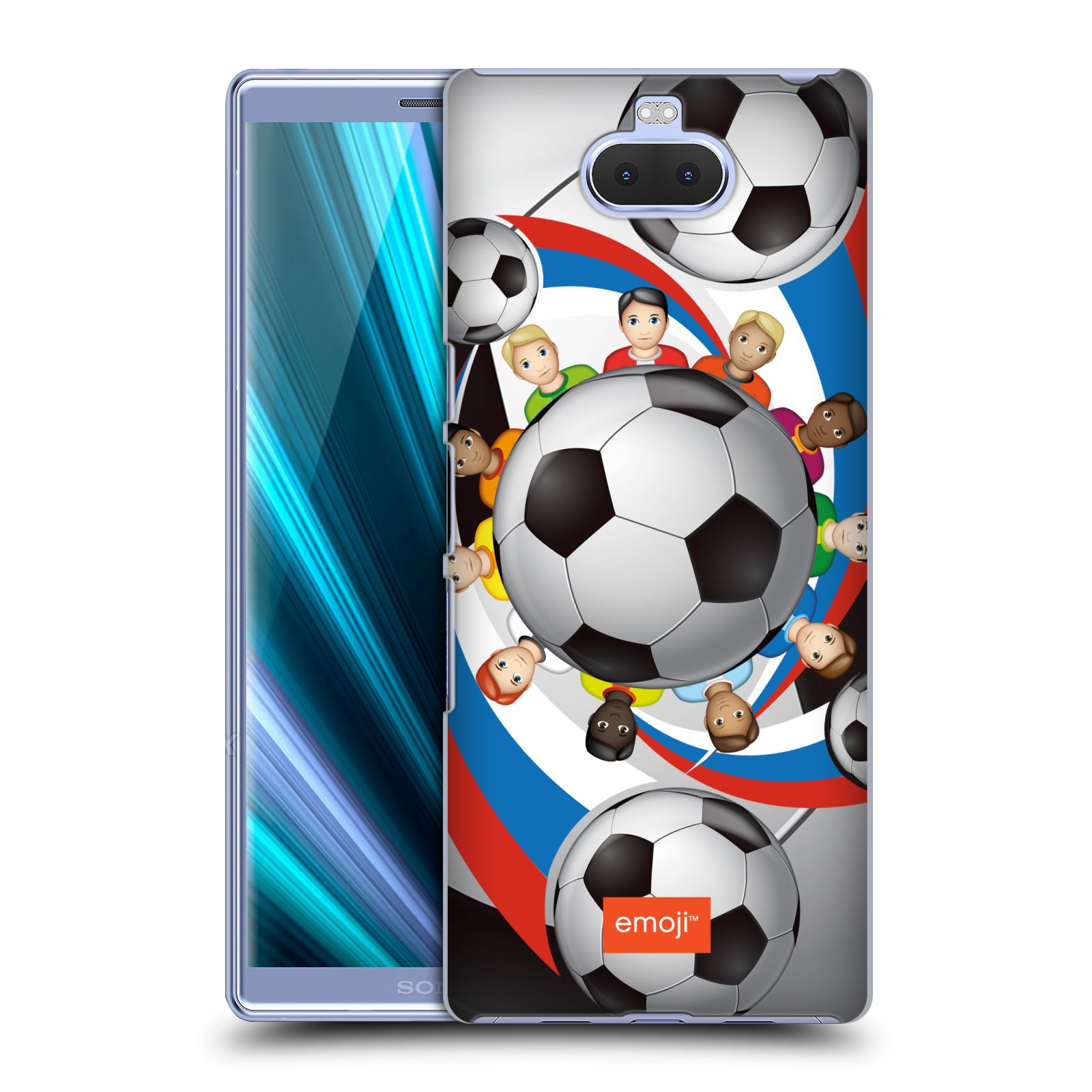 Pouzdro na mobil Sony Xperia 10 - Head Case - smajlíci oficiální kryt EMOJI vzor fotbalové míče