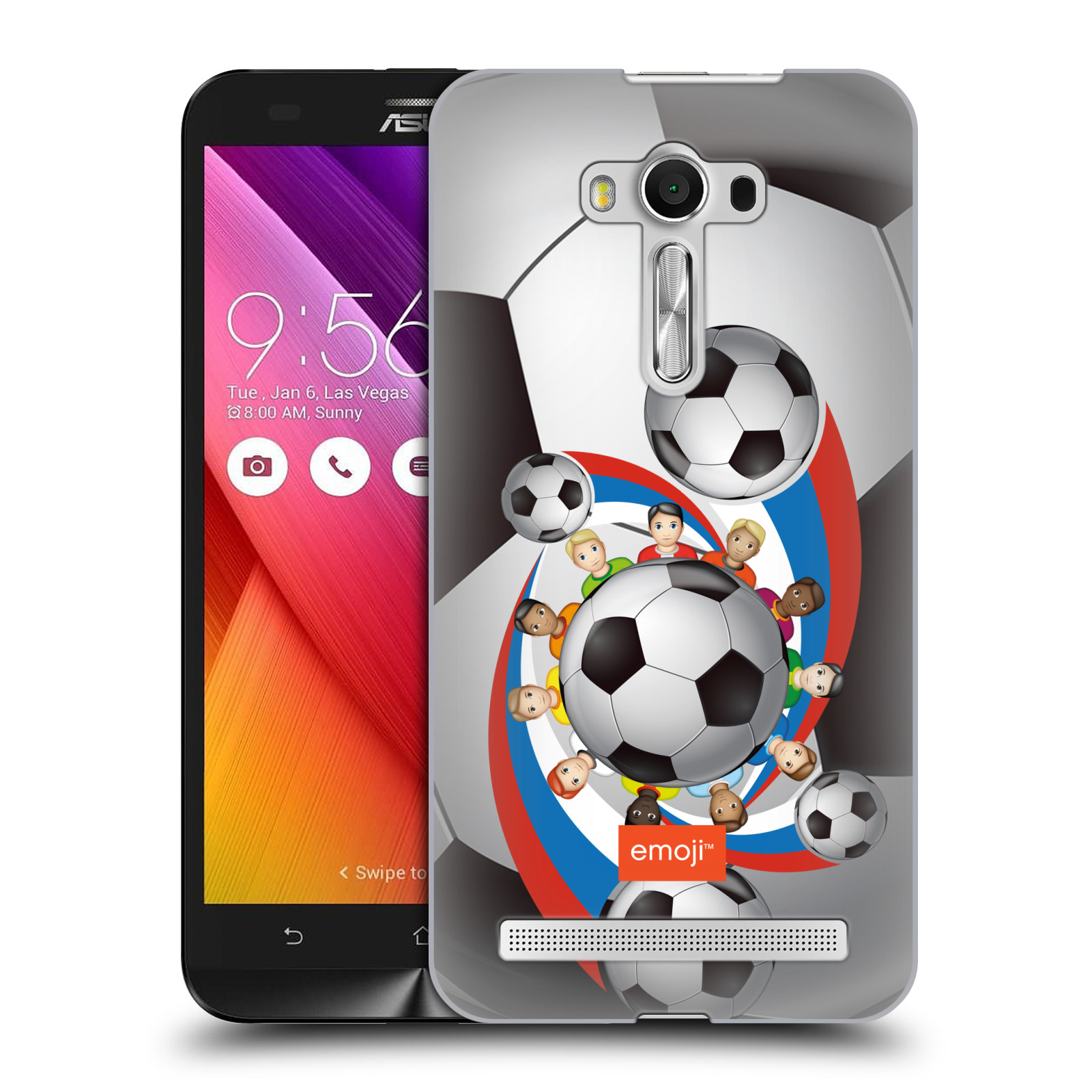 HEAD CASE plastový obal na mobil Asus Zenfone 2 LASER (5,5 displej ZE550KL) smajlíci oficiální kryt EMOJI vzor fotbalové míče