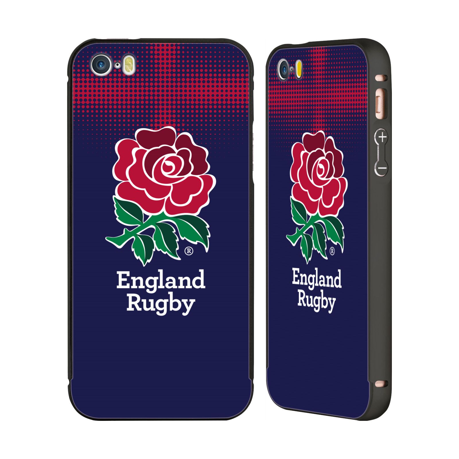 ENGLAND RUGBY UNION 2016/17 THE ROSE BLACK SLIDER CASE FOR APPLE iPHONE