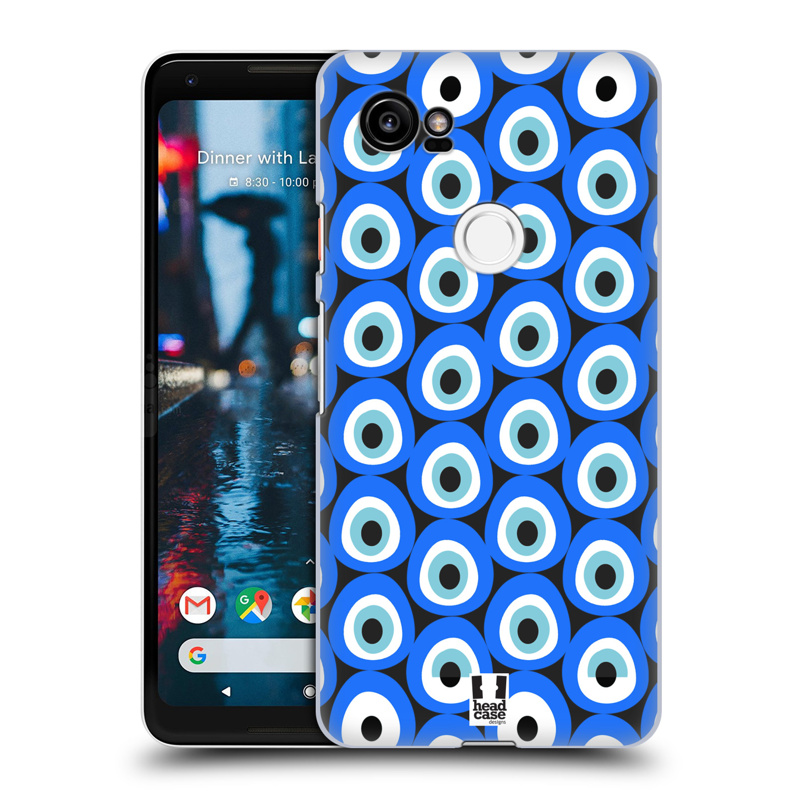 HEAD CASE plastový obal na mobil Google Pixel 2 XL vzor Paví oko MONO