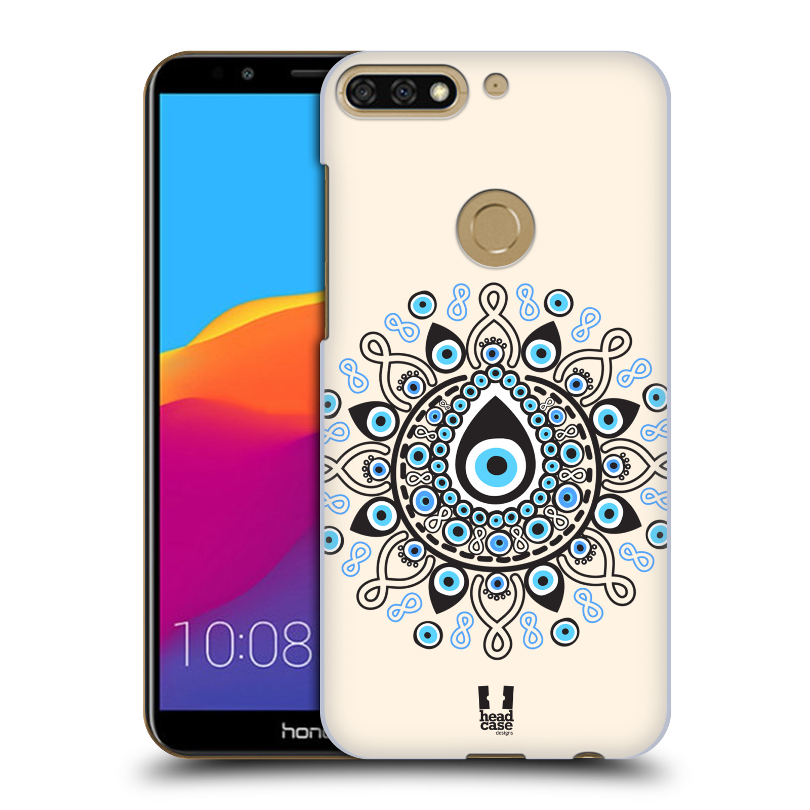 HEAD CASE plastový obal na mobil Honor 7c vzor Paví oko kruh